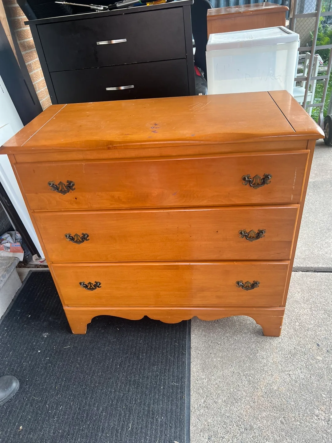 Wooden Dresser with Mirror thumbnail