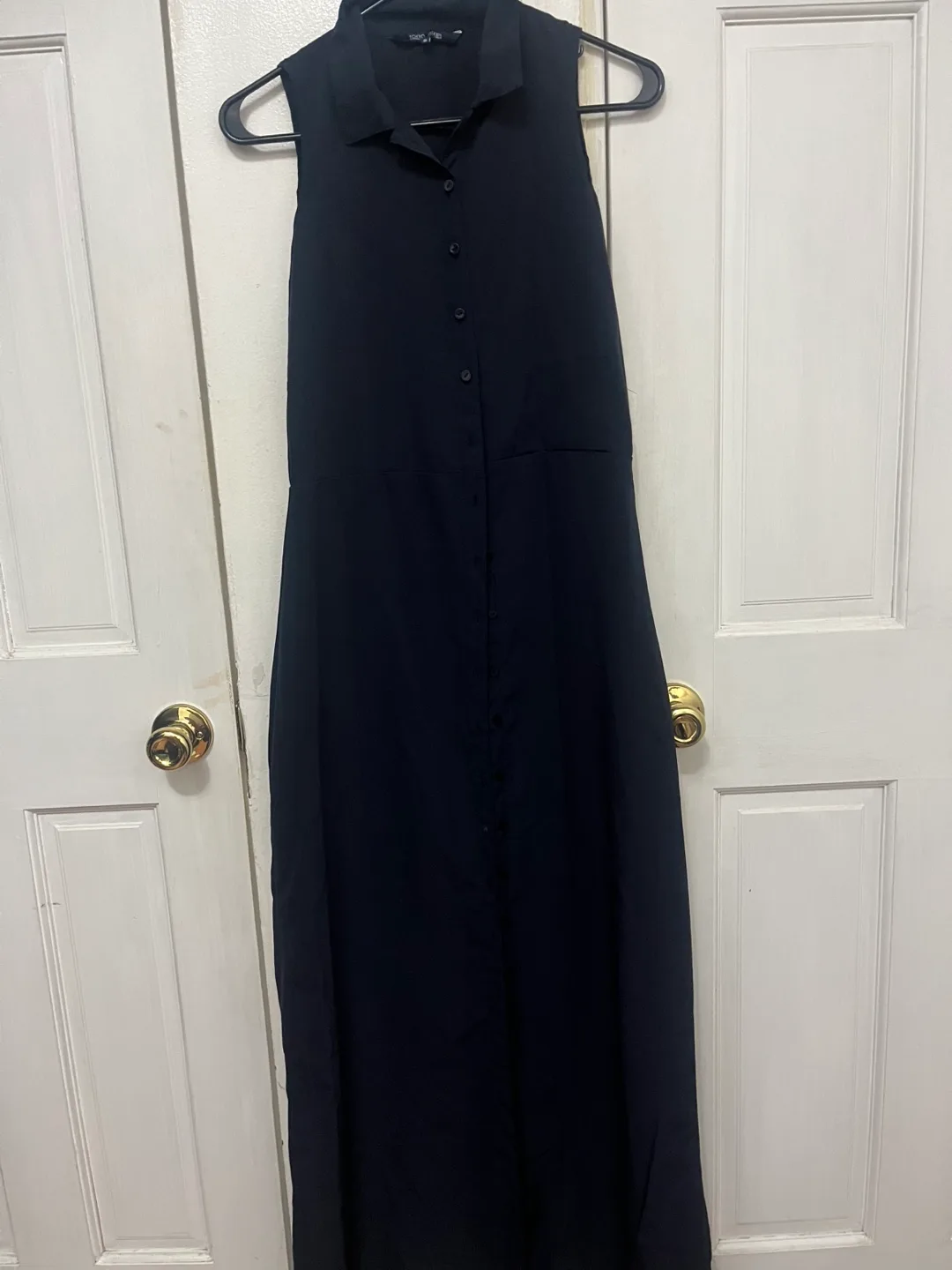 Long Navy blue  Sleeveless Dress thumbnail