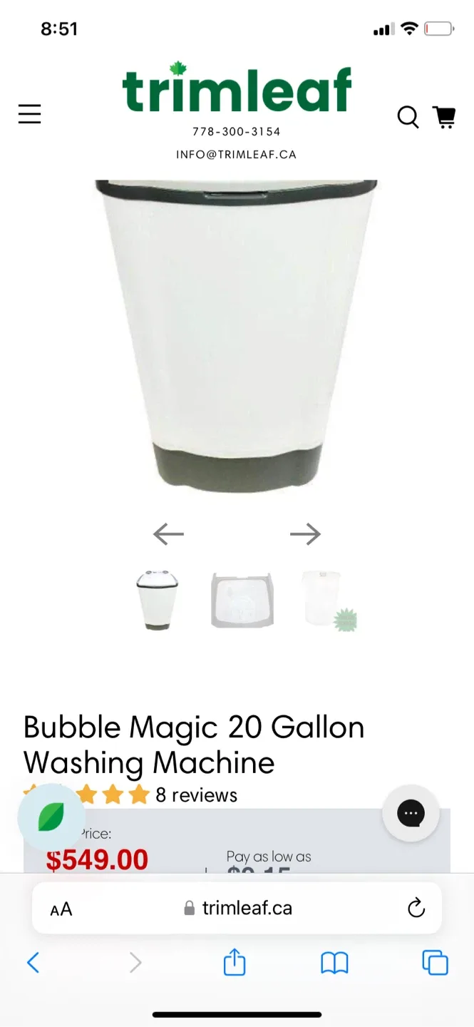Bubble Magic 20 Gallon Washing Machine thumbnail