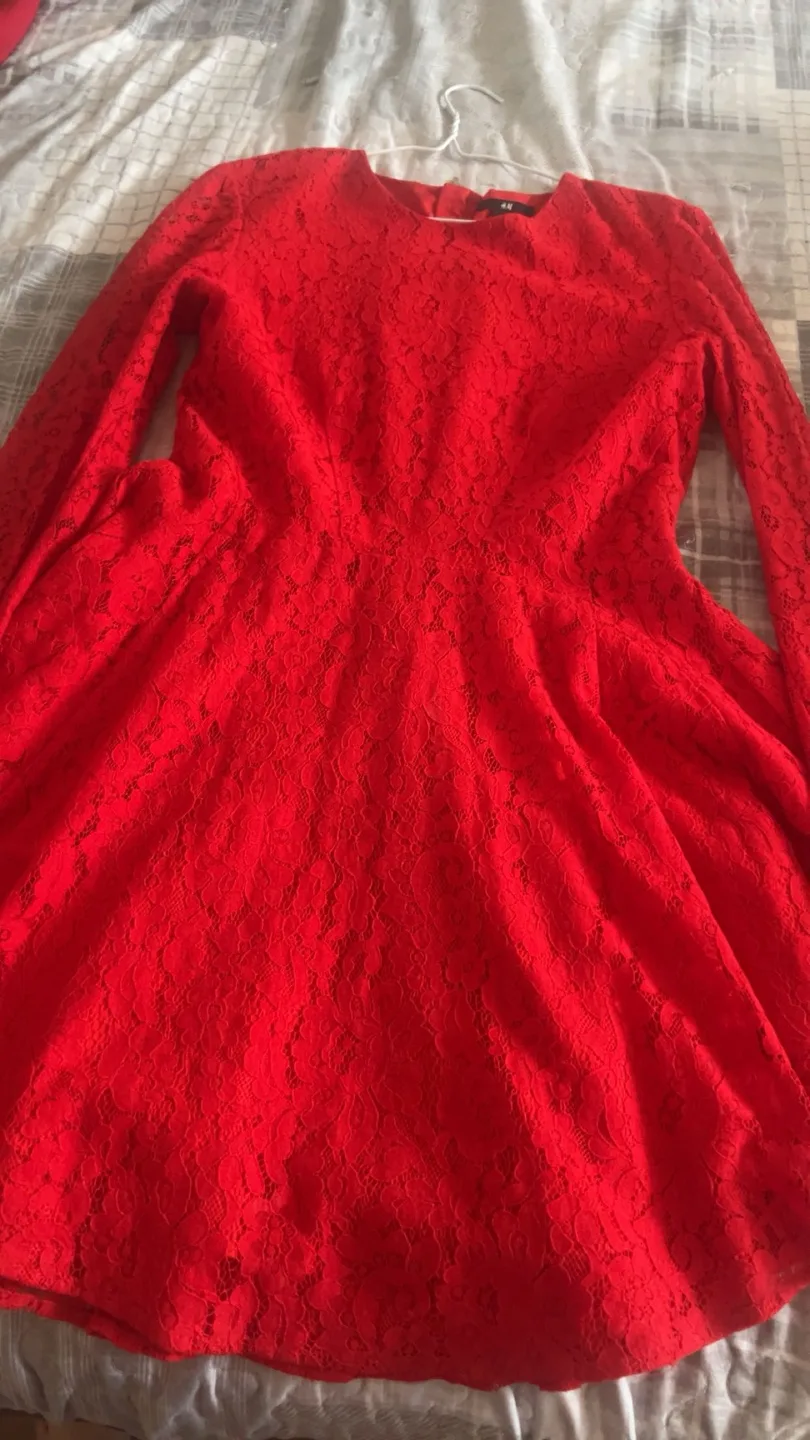 H&M Red Lace Dress thumbnail