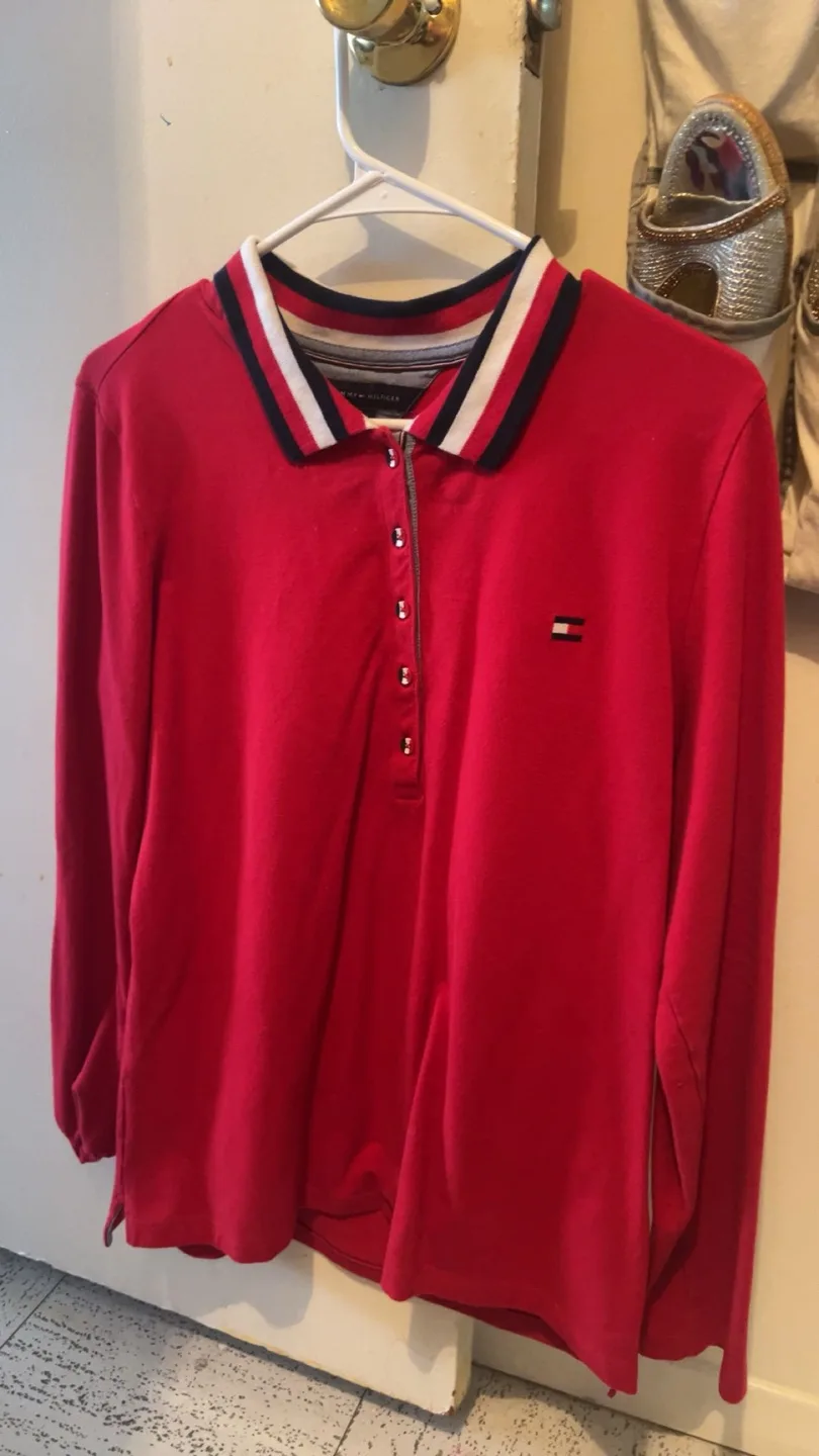 Tommy Hilfiger Red Long Sleeve Shirt thumbnail
