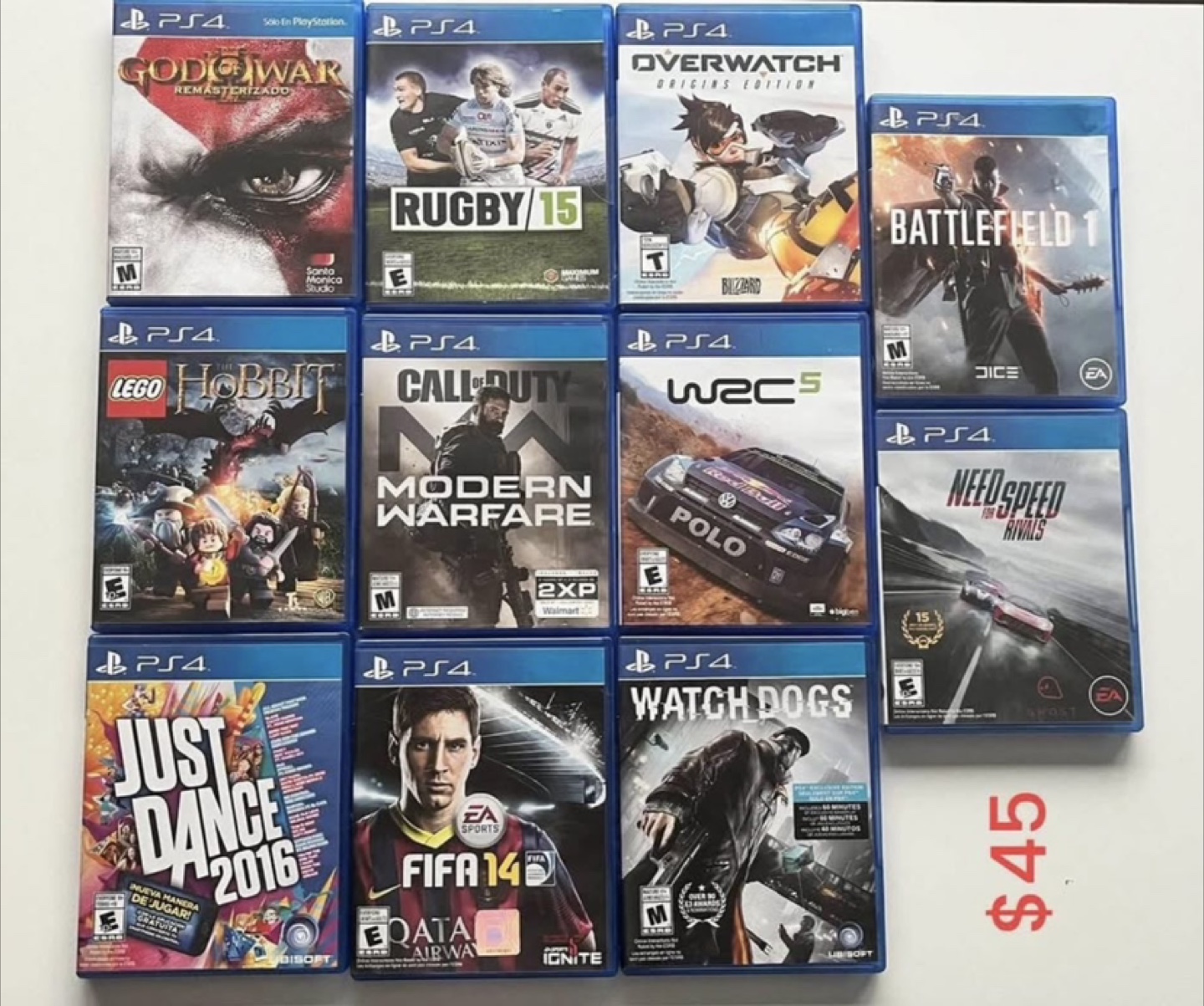 PS4 Games Bundle - God of War, Overwatch, & More!