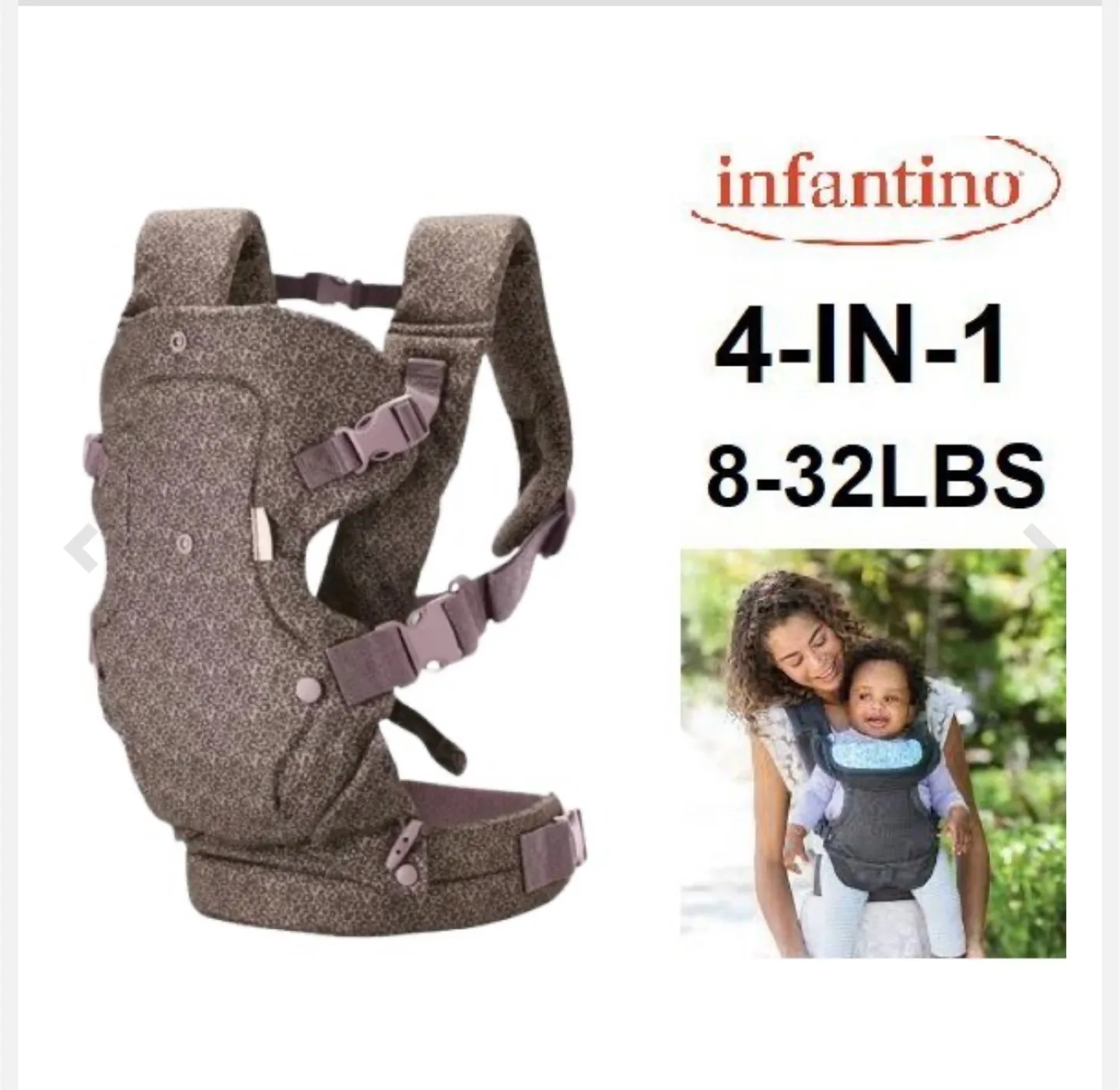 Infantino Flip 4-in-1 Convertible Carrier - Leopard thumbnail