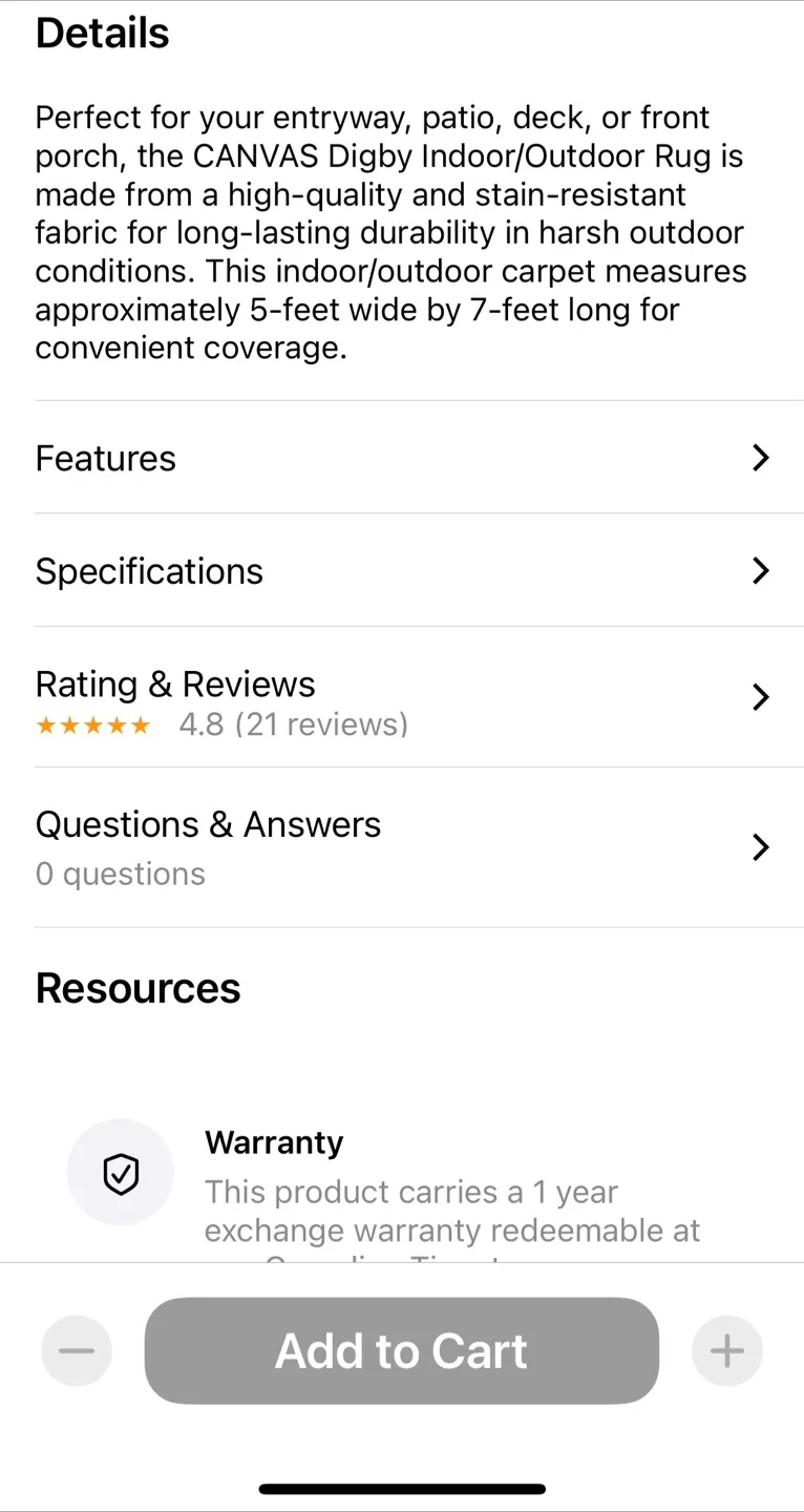 CANVAS Digby Indoor/Outdoor Rug - 5x7 ft image indicator(5)