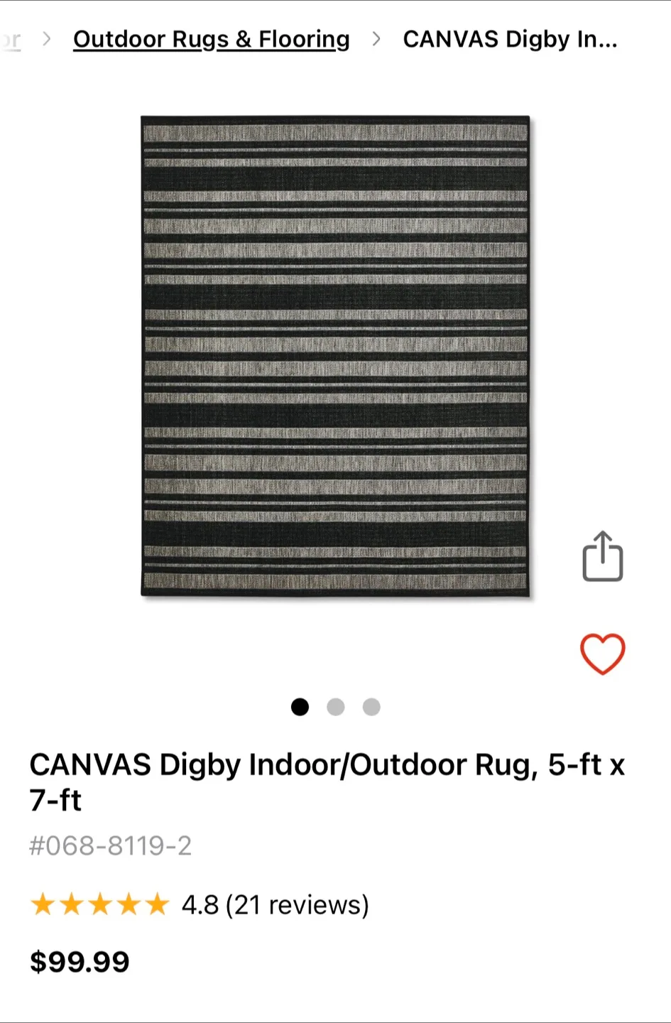 CANVAS Digby Indoor/Outdoor Rug - 5x7 ft image indicator(6)
