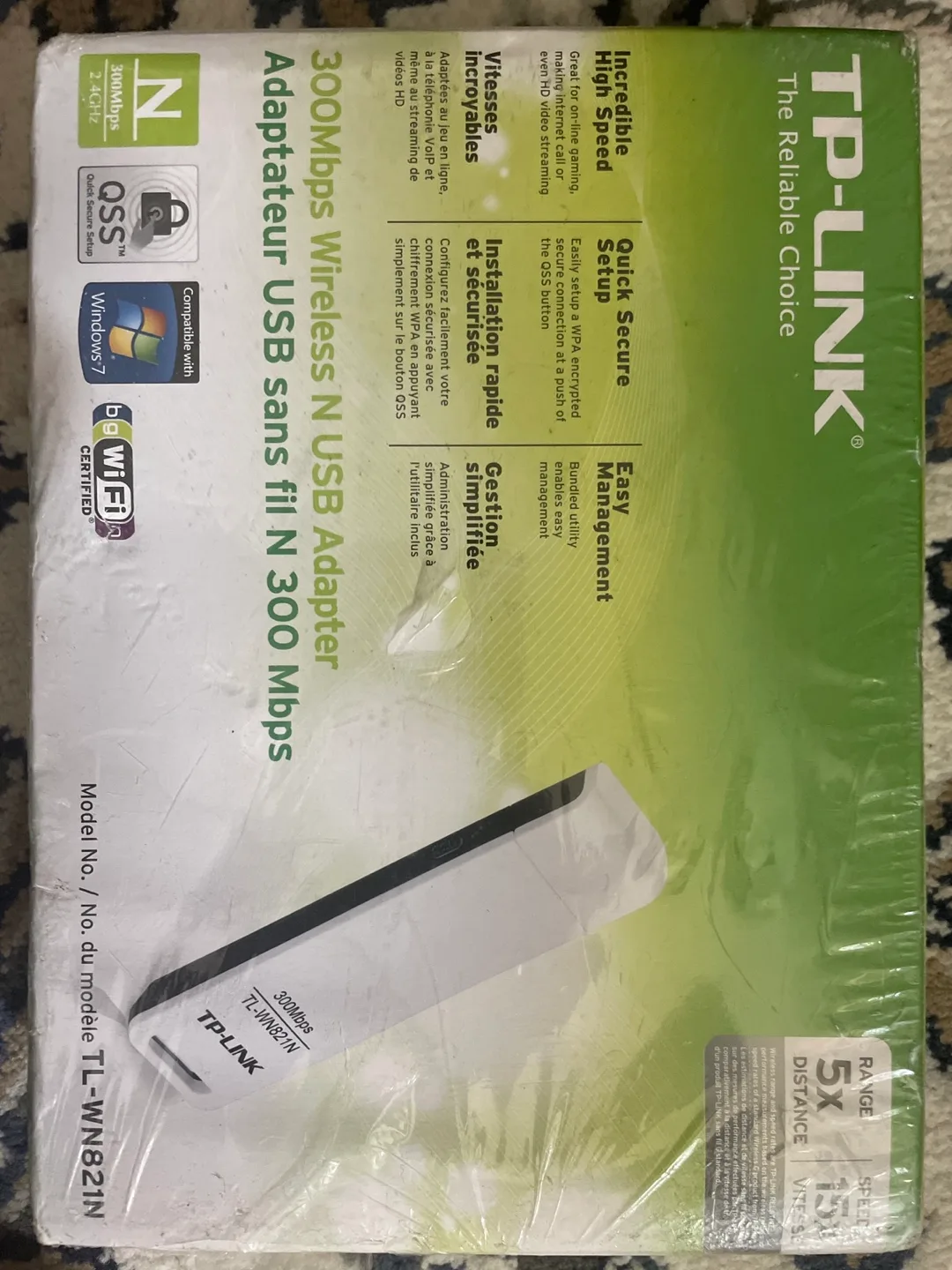 TP-Link TL-WN821N 300Mbps Wireless N USB Adapter thumbnail