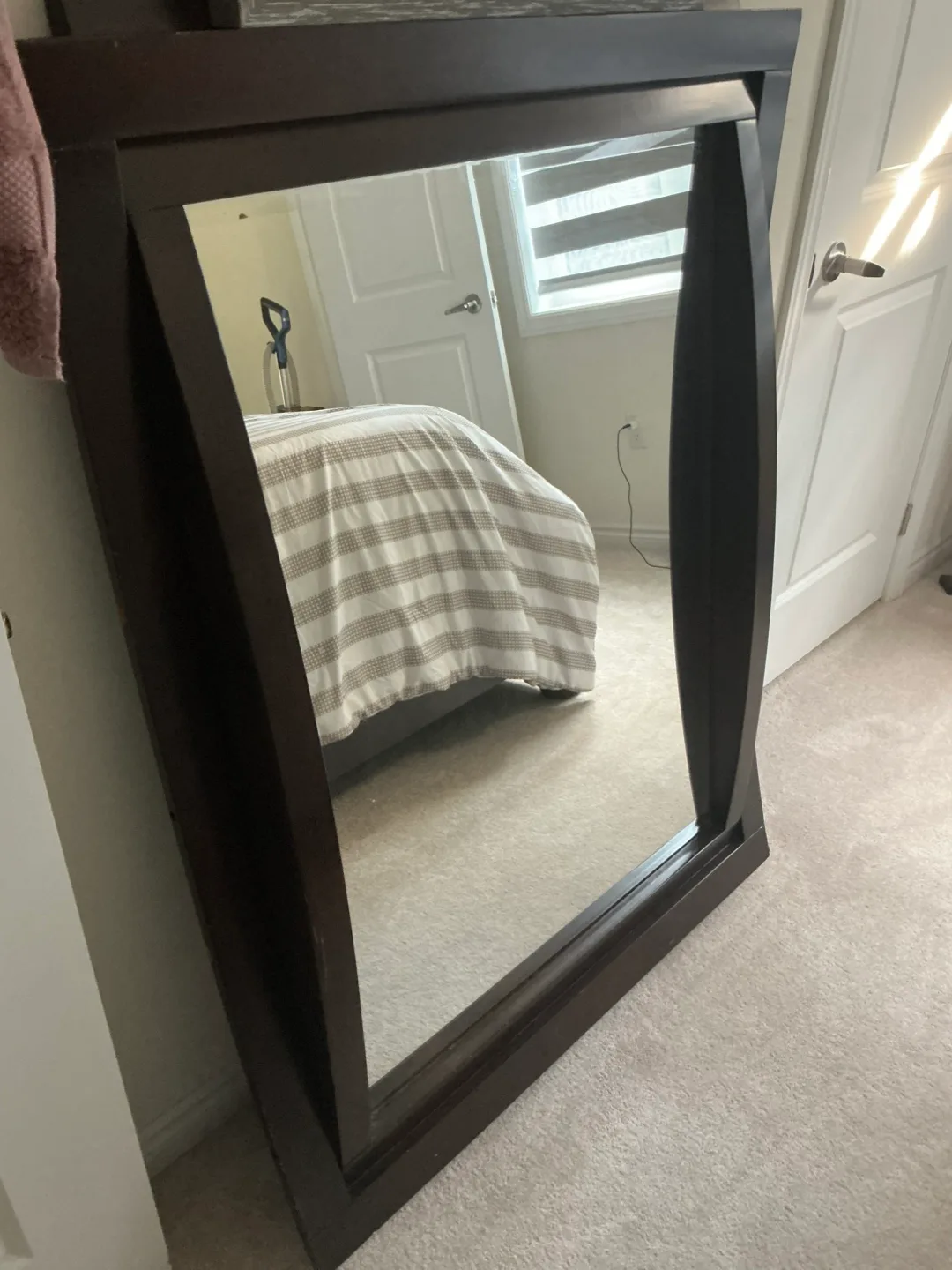 Dark Brown Framed Mirror thumbnail