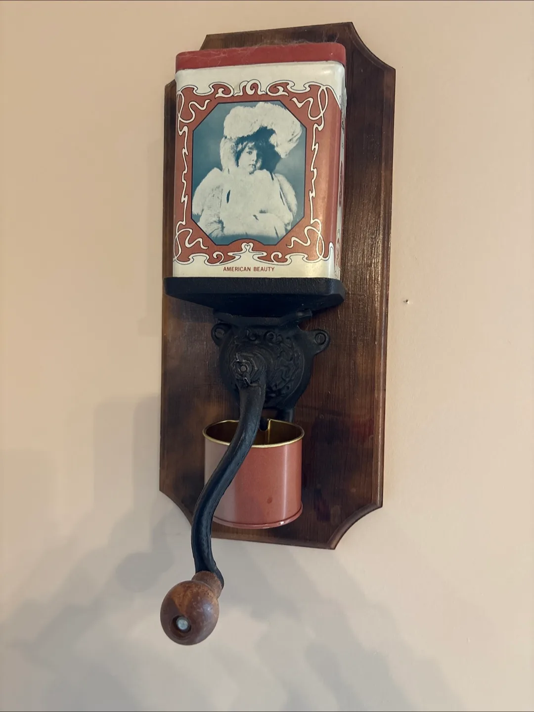 Vintage American Beauty Coffee Grinder