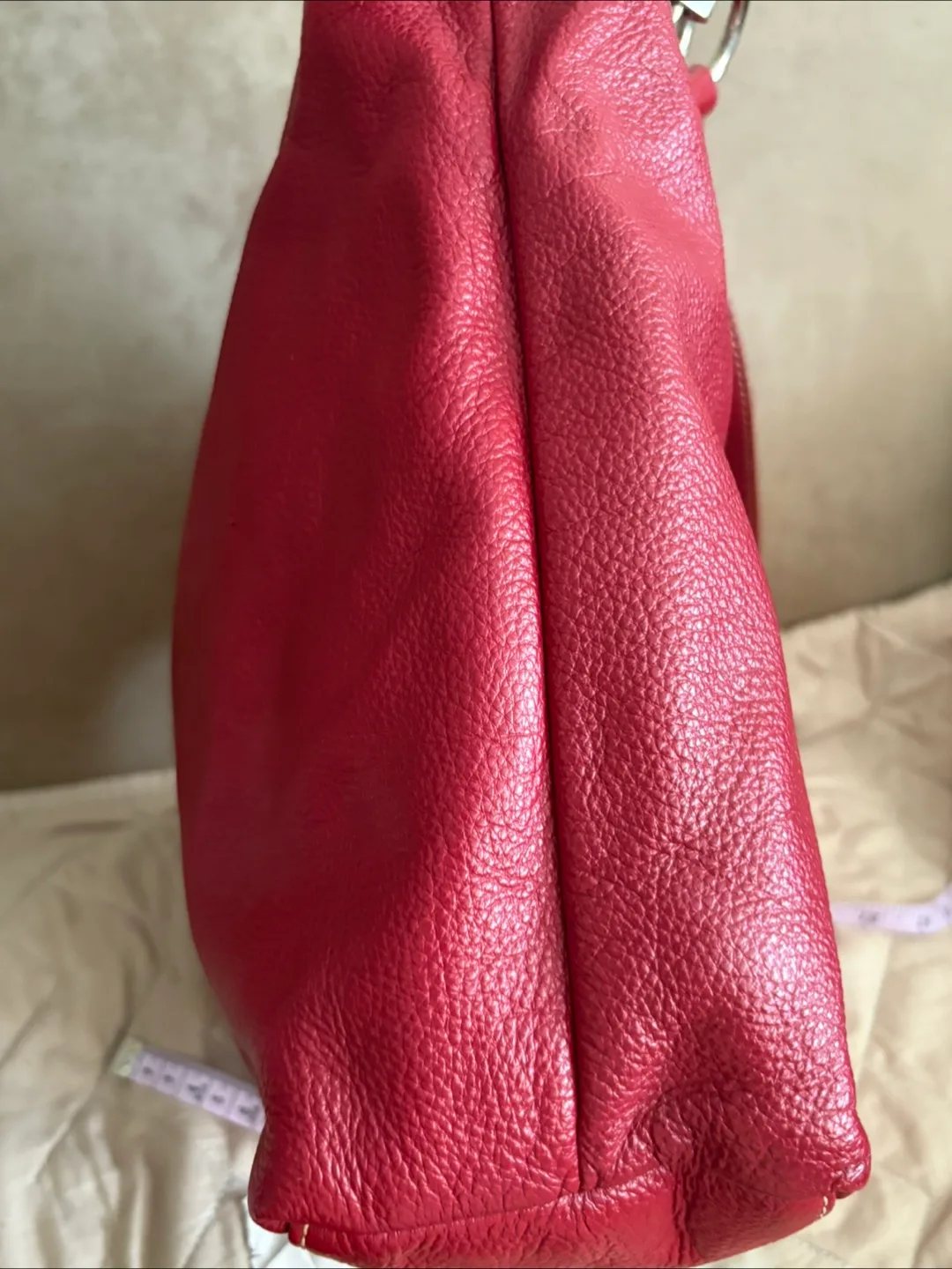 Red Leather Shoulder bag image indicator(5)