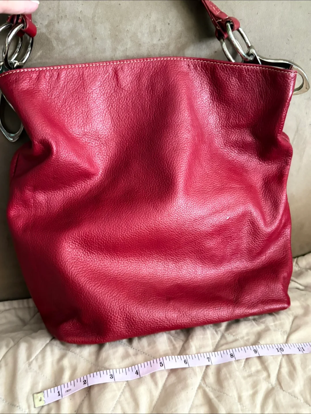 Red Leather Shoulder bag thumbnail