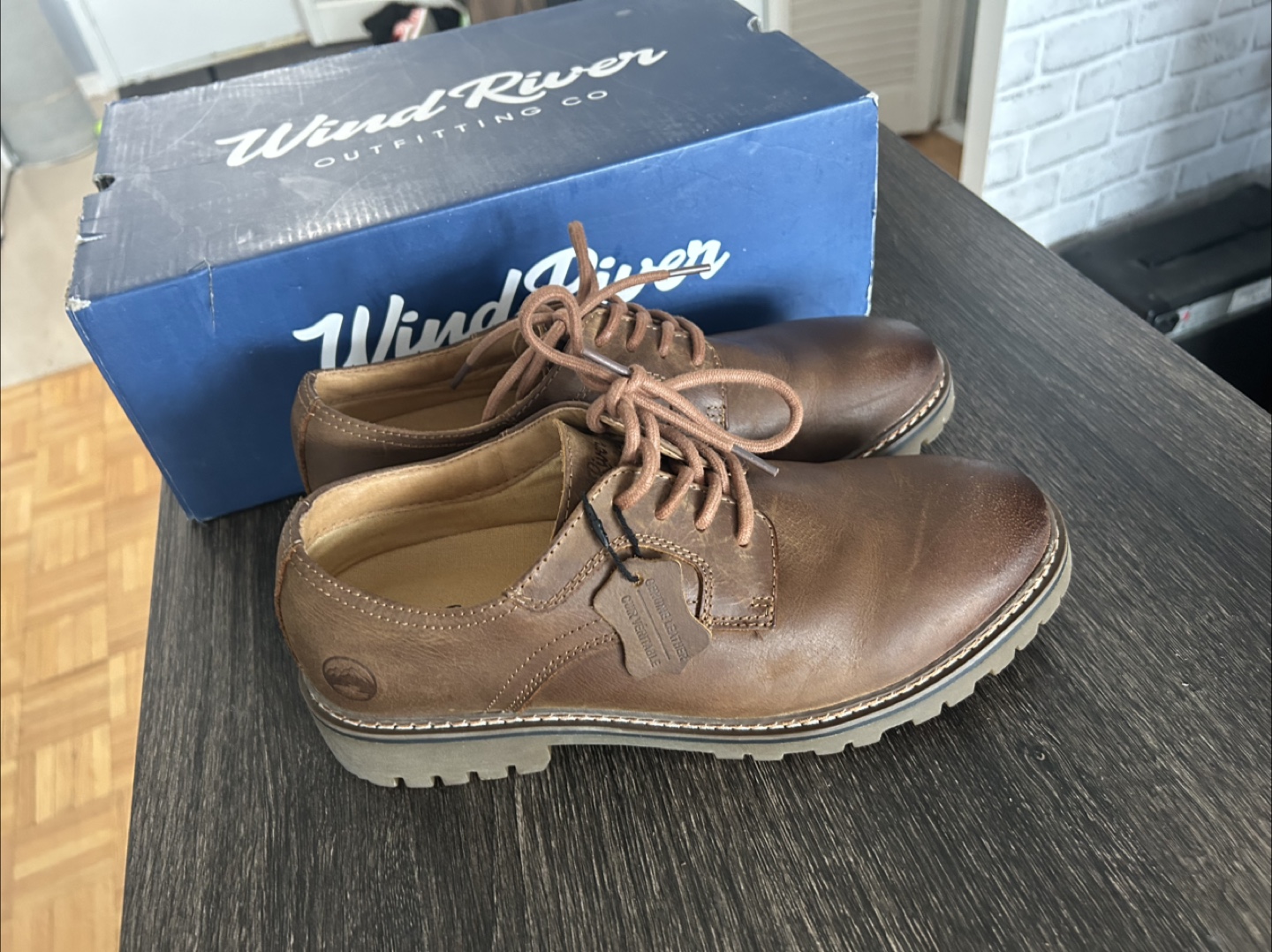 Wind River Kasba Brown Leather Shoes - Size 8