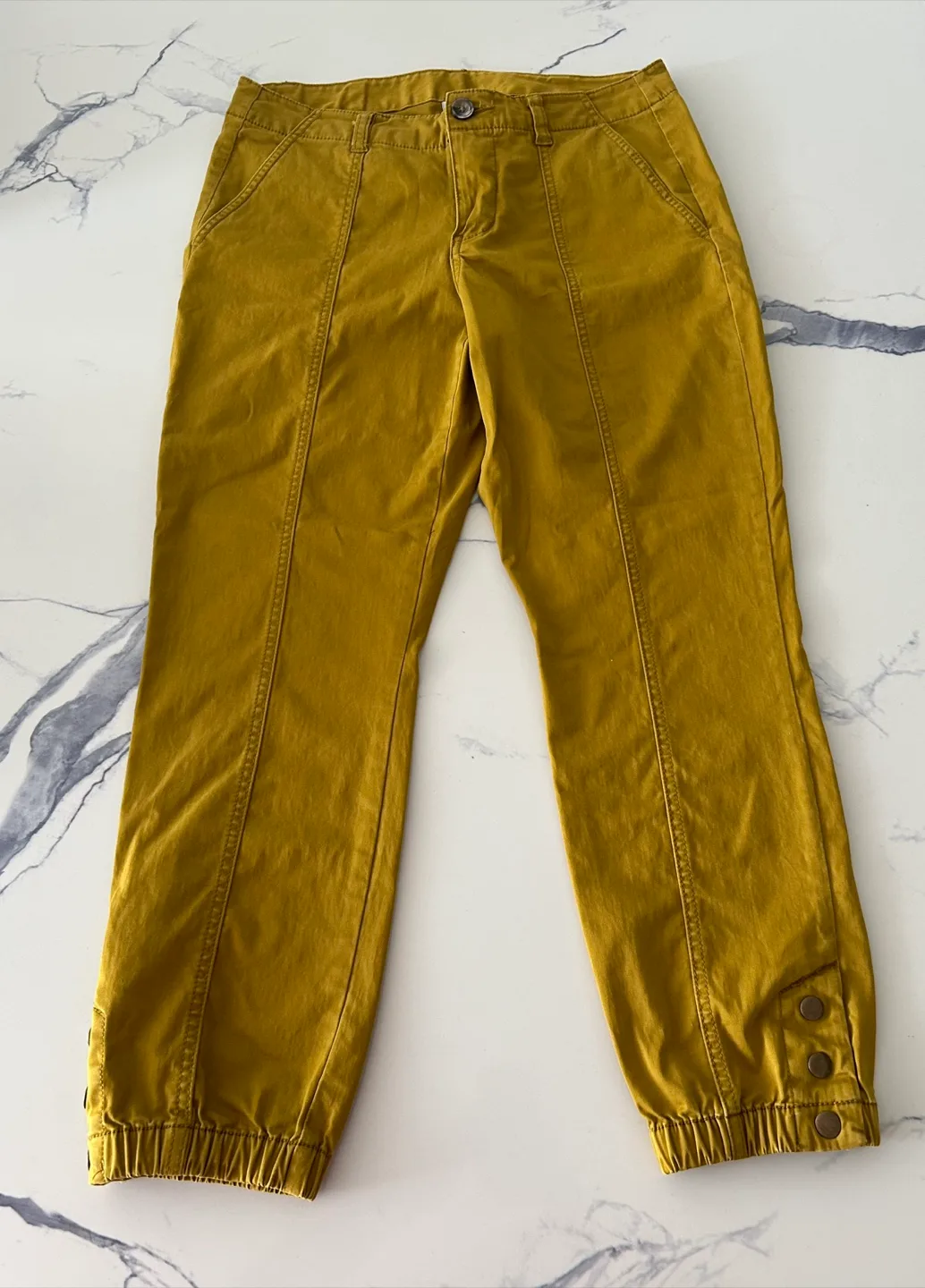 Cabi Mustard Yellow Jogger Pants - Size 6 thumbnail