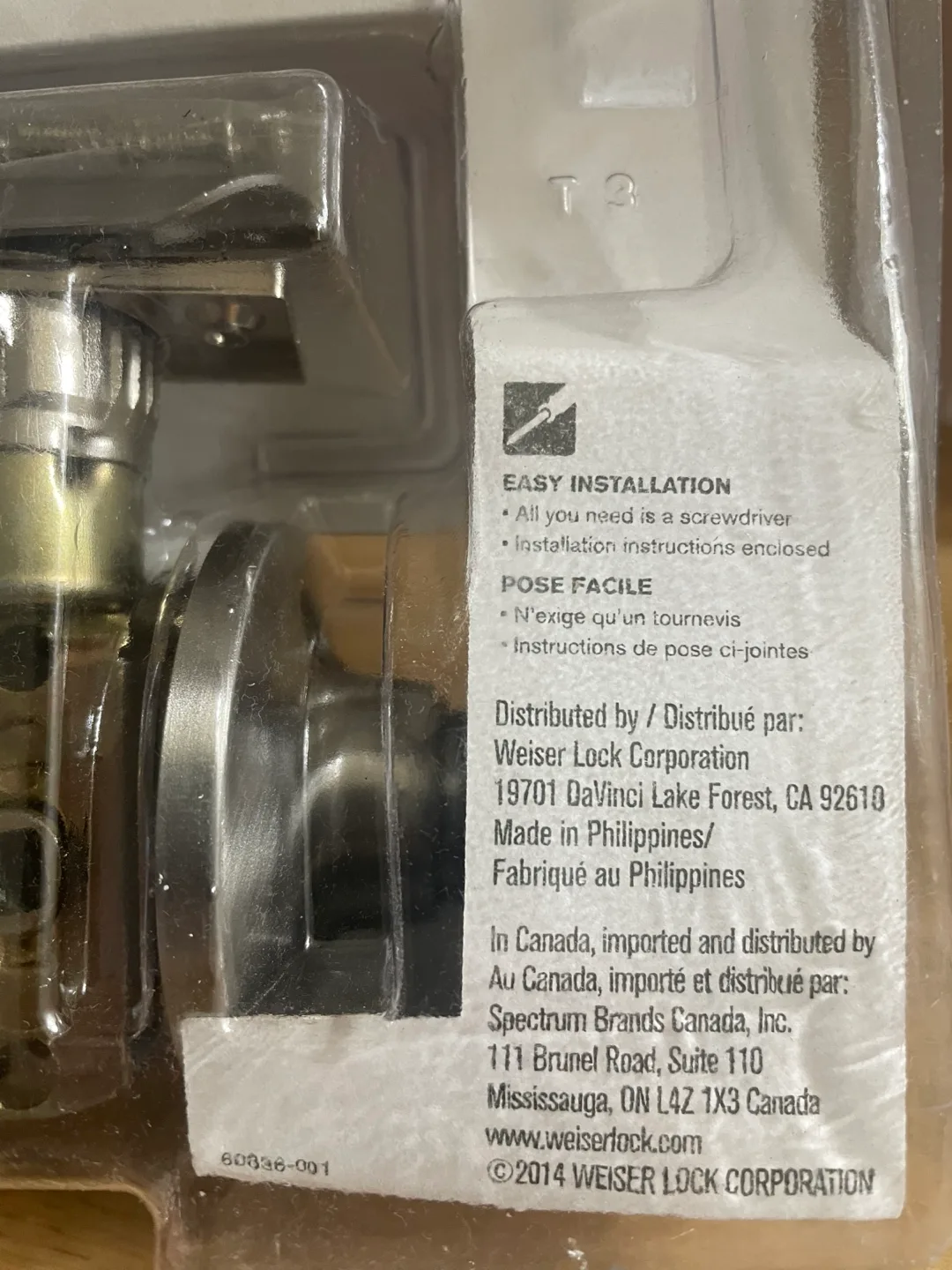 ✨Moving✨New in Box✨ Weiser Safe Lock Hall & Closet Knob image indicator(4)