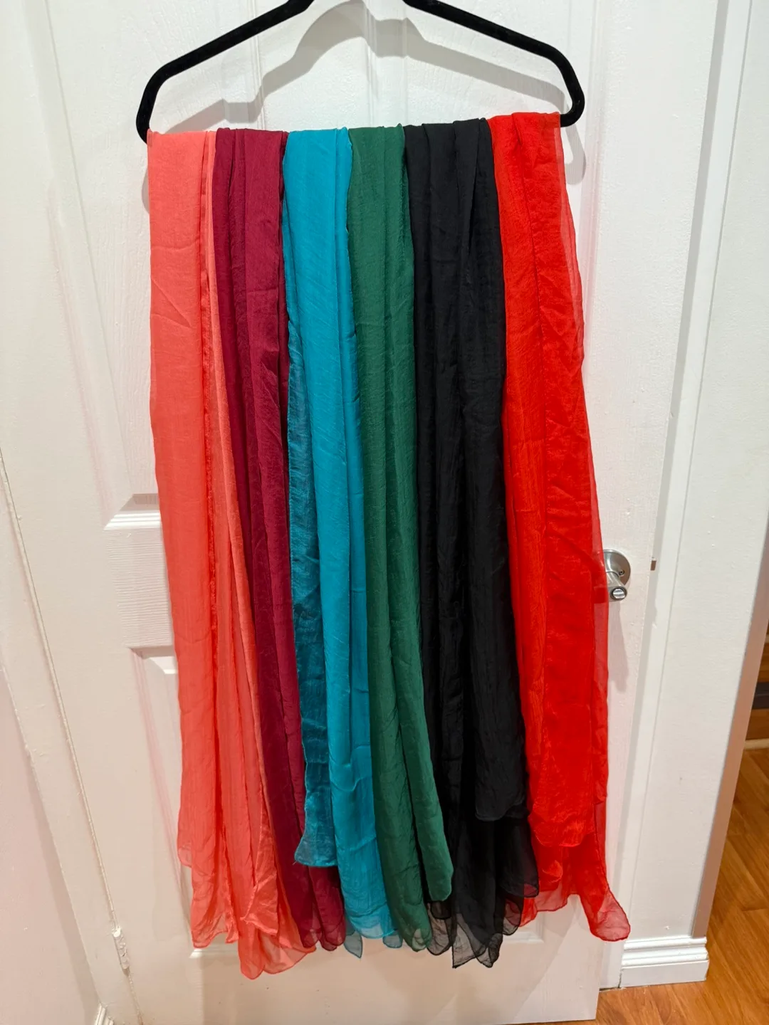 Set of 6 sheer scarves, various colours thumbnail