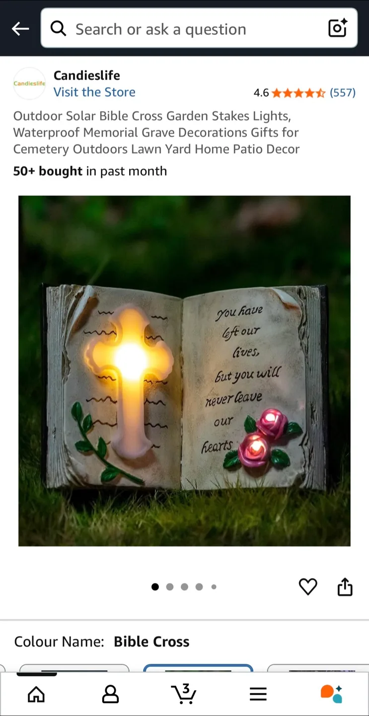 Bible Cross Solar Garden Decor image indicator(5)