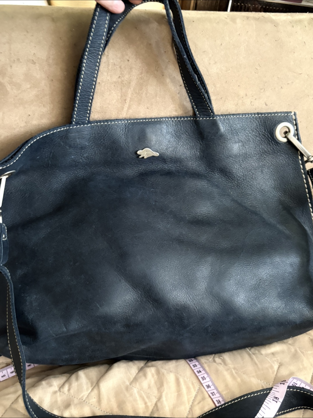 Roots Black Leather Crossbody Bag - photo 2