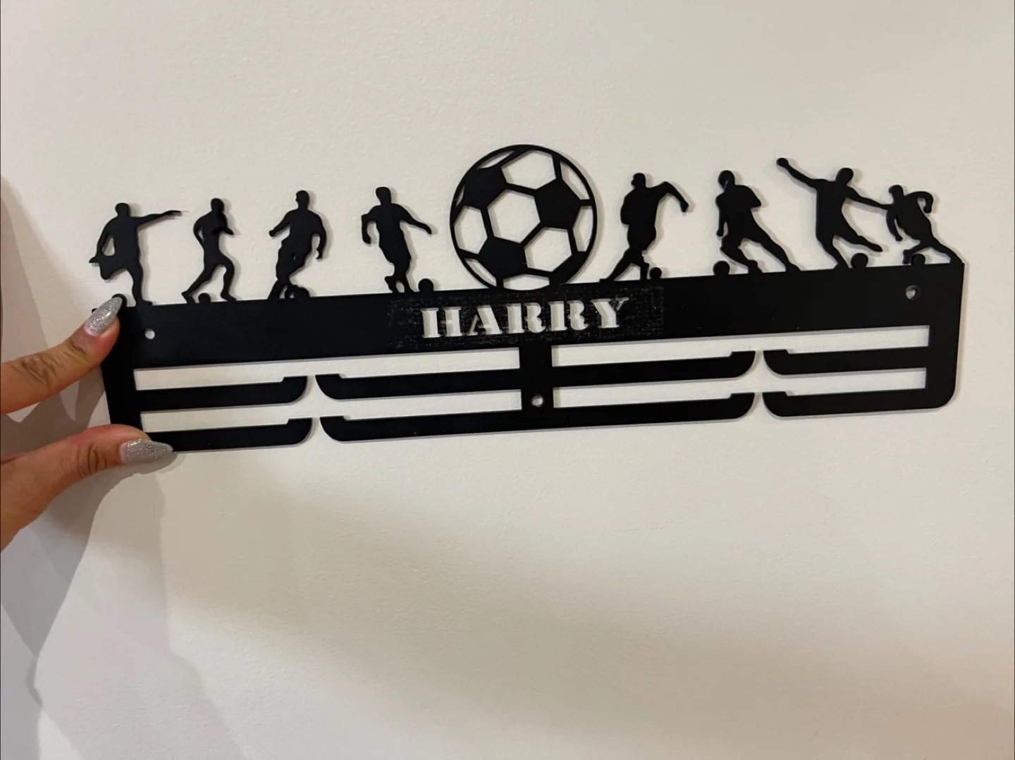 Custom 'Harry' Soccer Medal Holder thumbnail