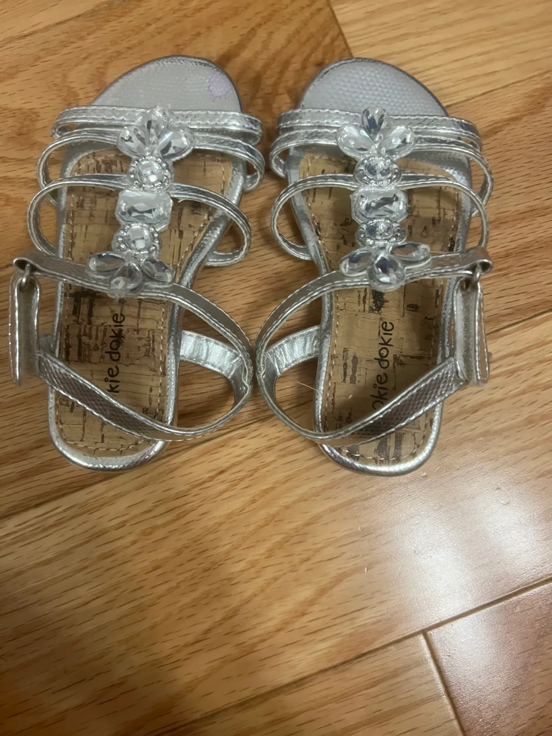 Okie Dokie Silver Sandals - Size 6 thumbnail