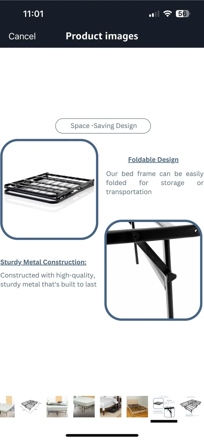 Bed Frame - Black Metal image indicator(5)