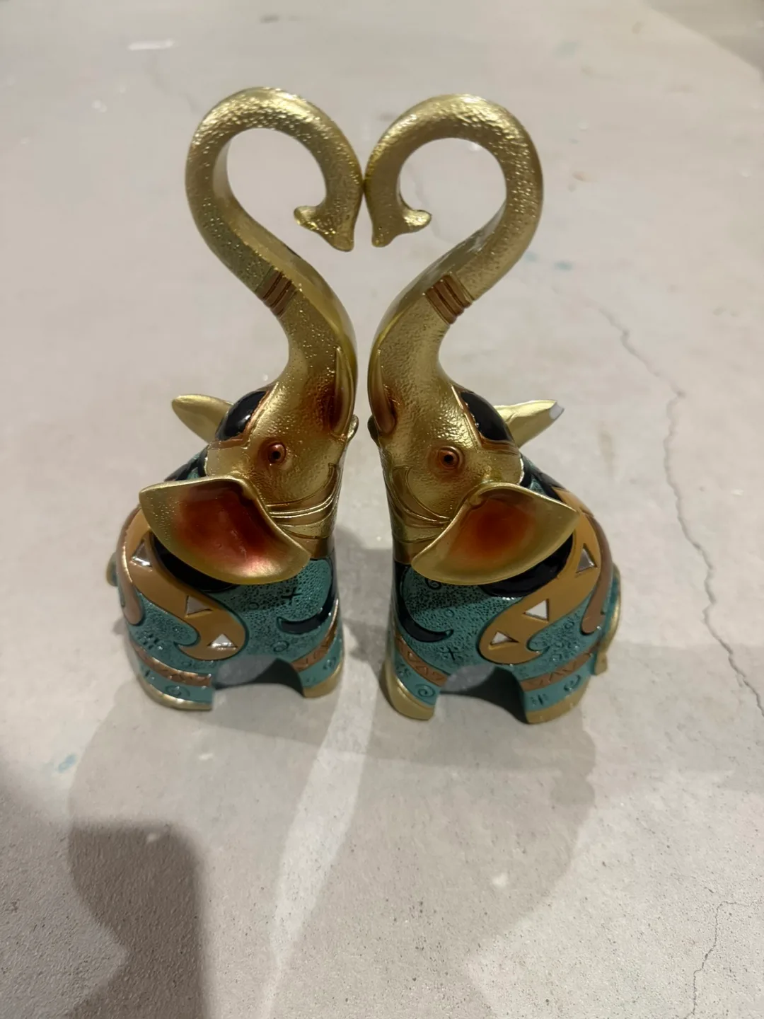 Lucky Gold Elephant Heart Set Decor 8.5*3.4*2.6'' image indicator(4)