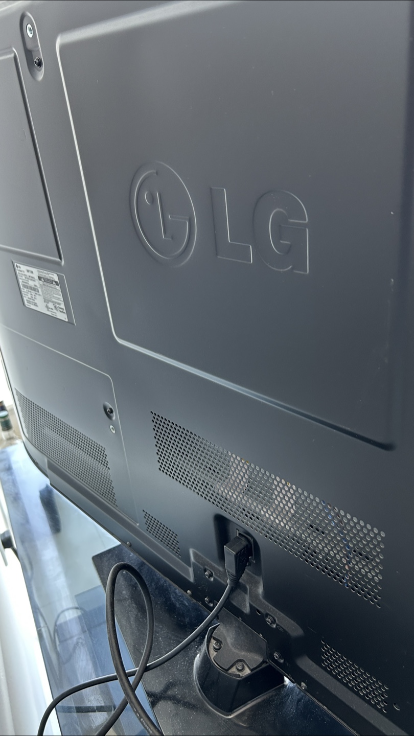 50” LG TV & Black Glass TV Stand - photo 4