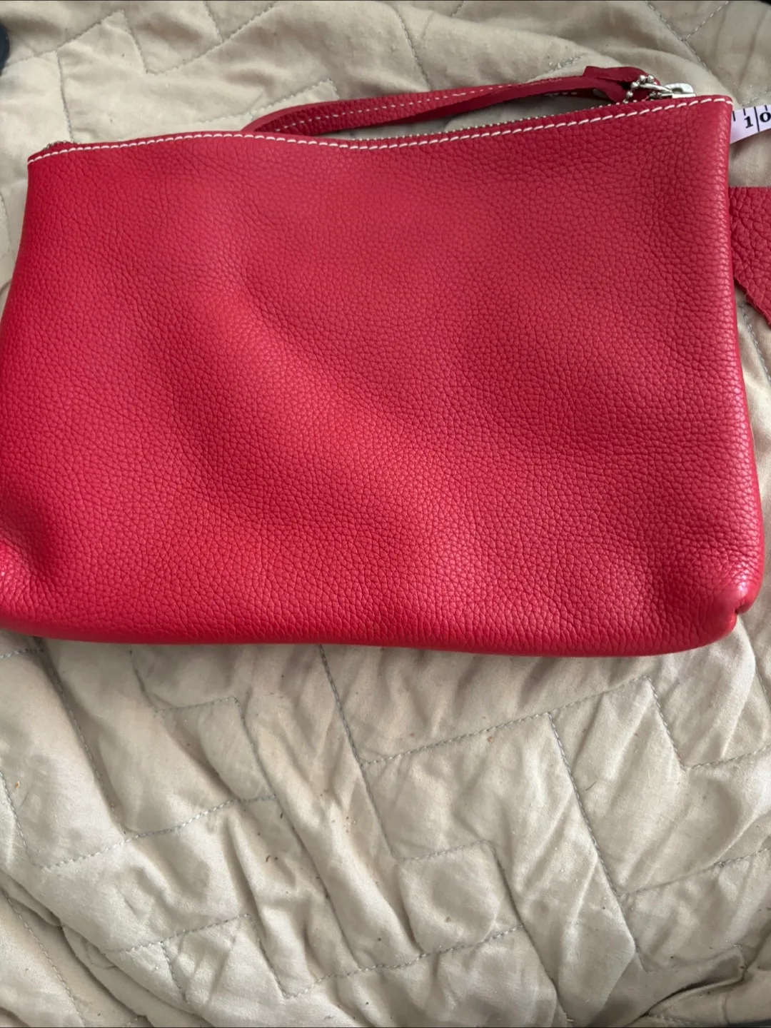 Roots Red Leather Wristlet Pouch image indicator(2)