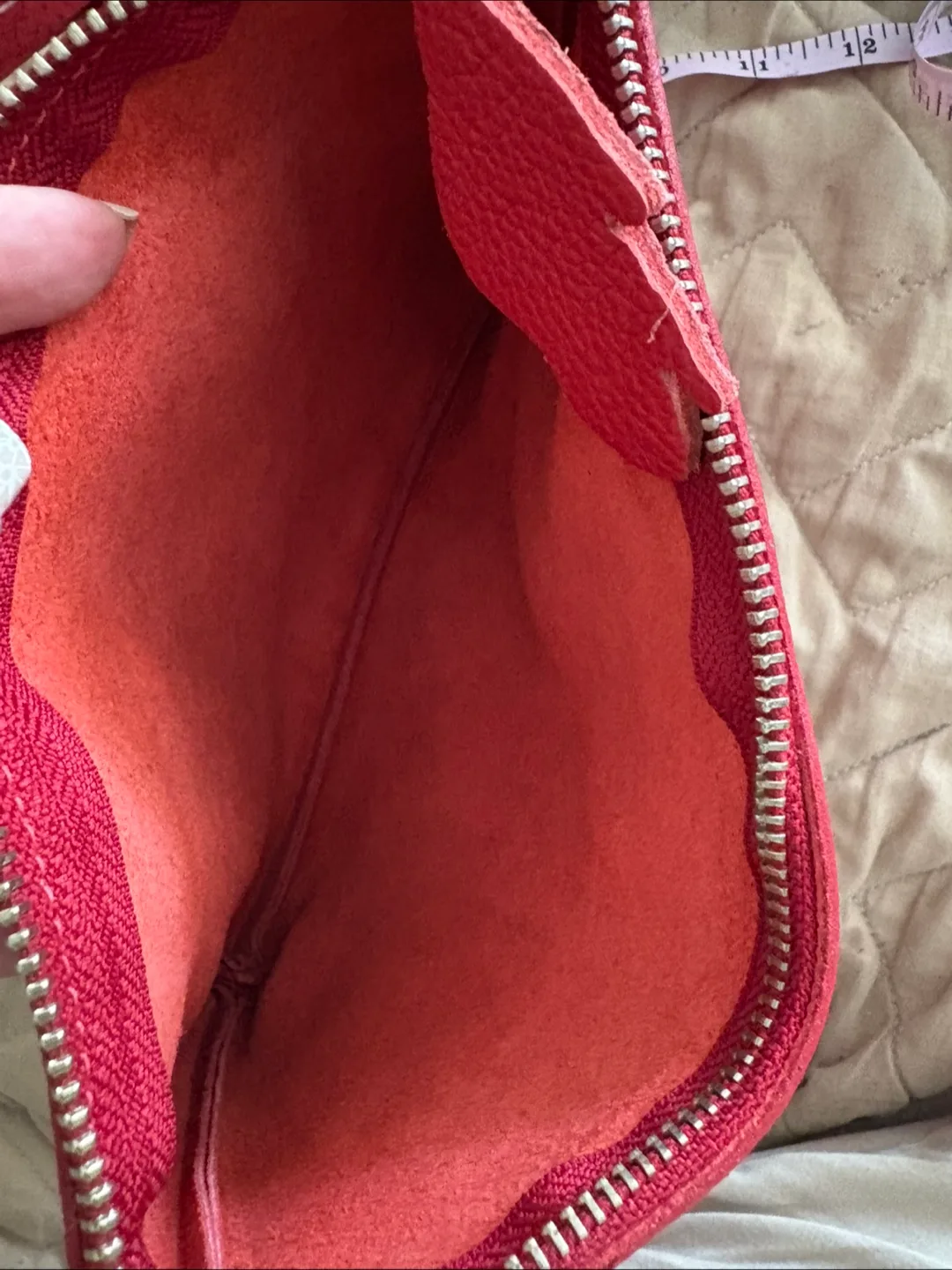 Roots Red Leather Wristlet Pouch image indicator(3)