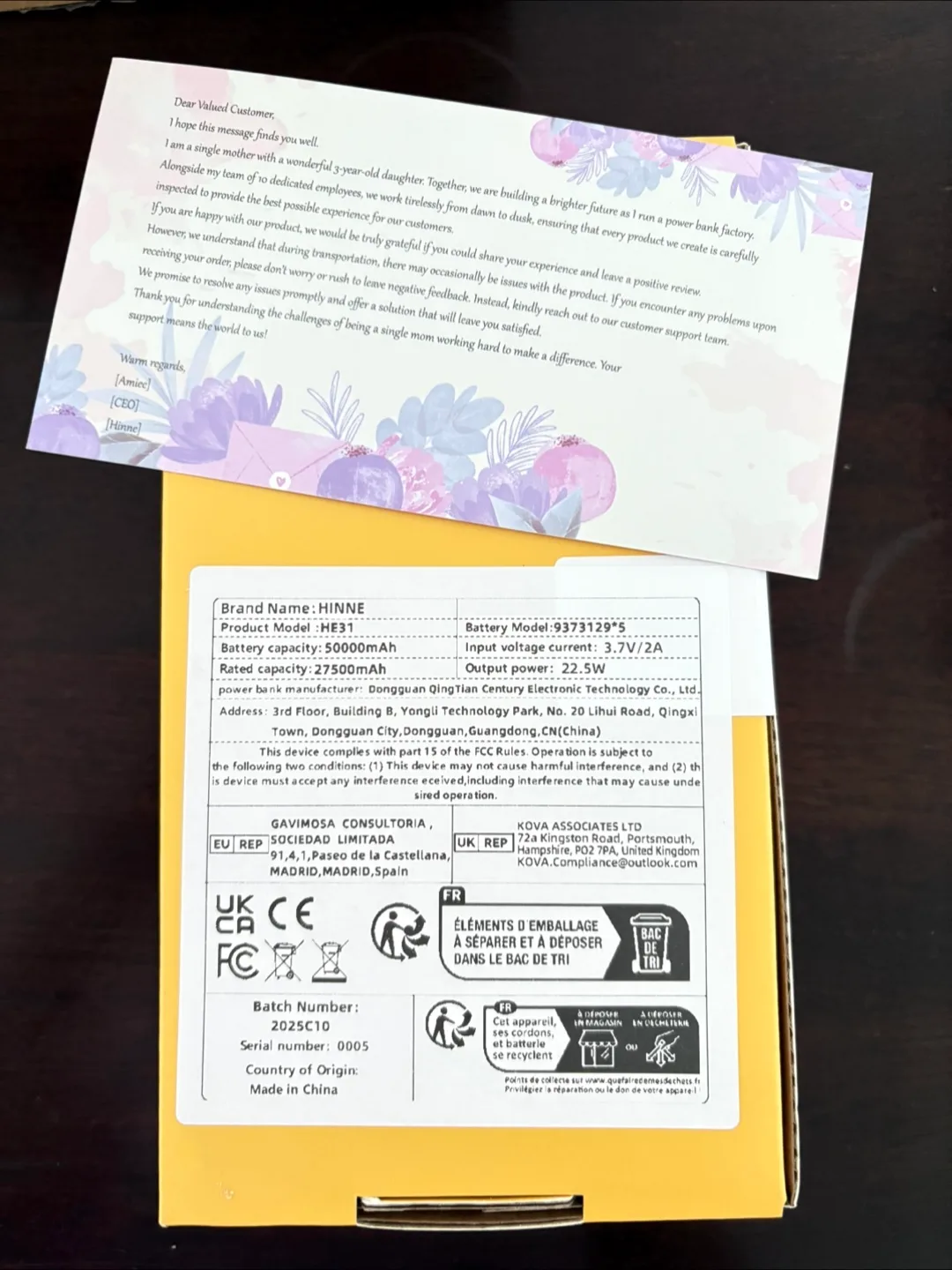 Power Bank Hinne HE31 50000mAh - New in Box image indicator(3)