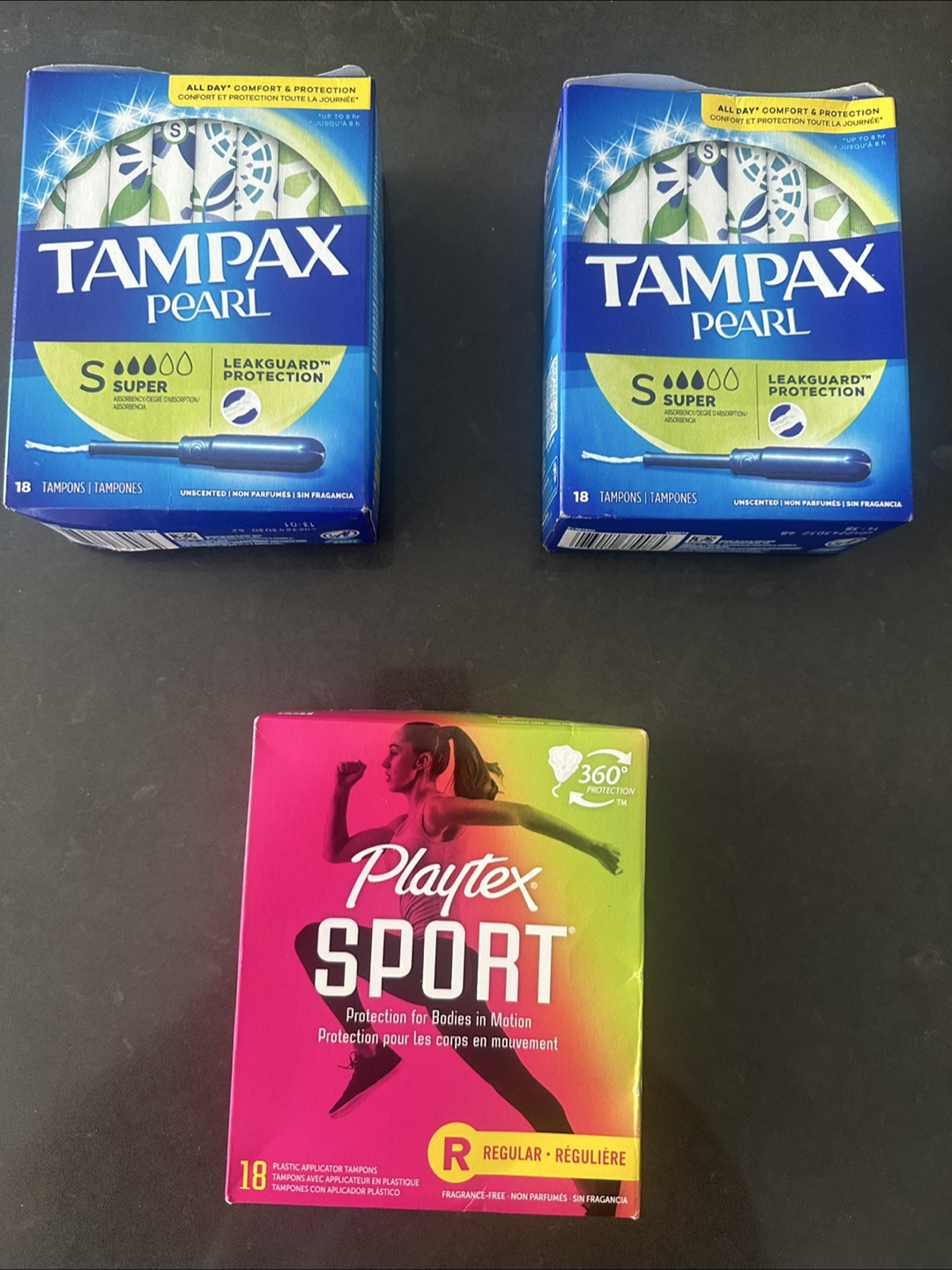 Tampax Pearl & Playtex Sport Tampons