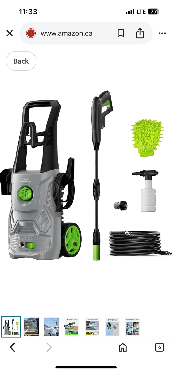 PATOOLIO 1600W Pressure Washer - NEW