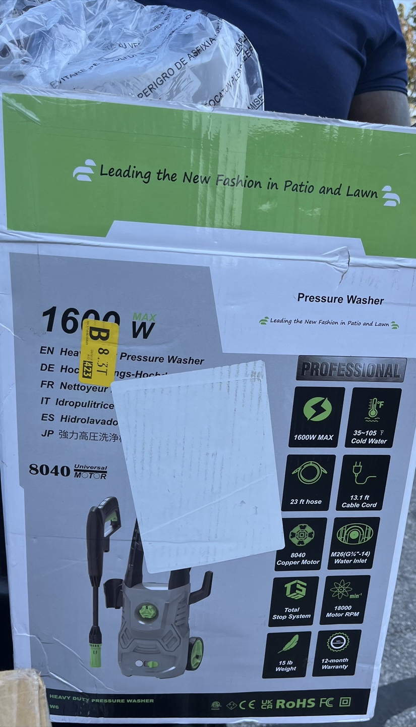 PATOOLIO 1600W Pressure Washer - NEW - photo 4