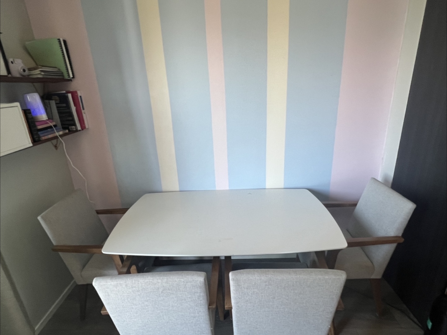 Dining Table with 4 Chairs -  Grey and Wood - photo 5