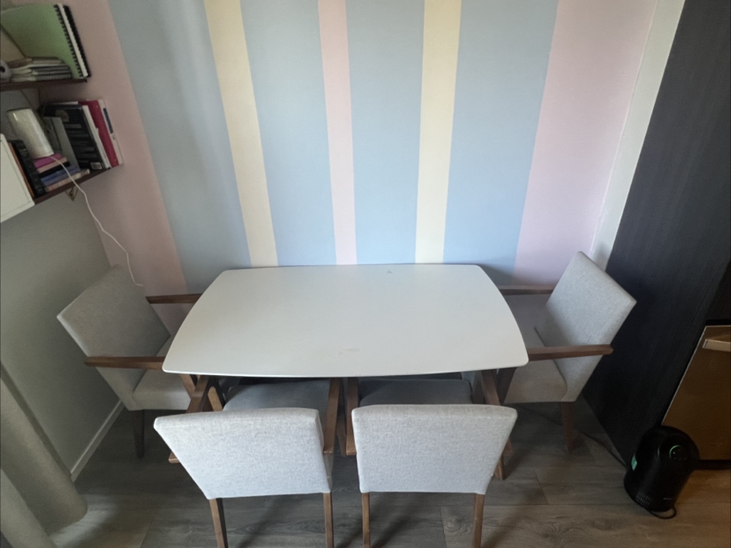 Dining Table with 4 Chairs -  Grey and Wood - photo 3