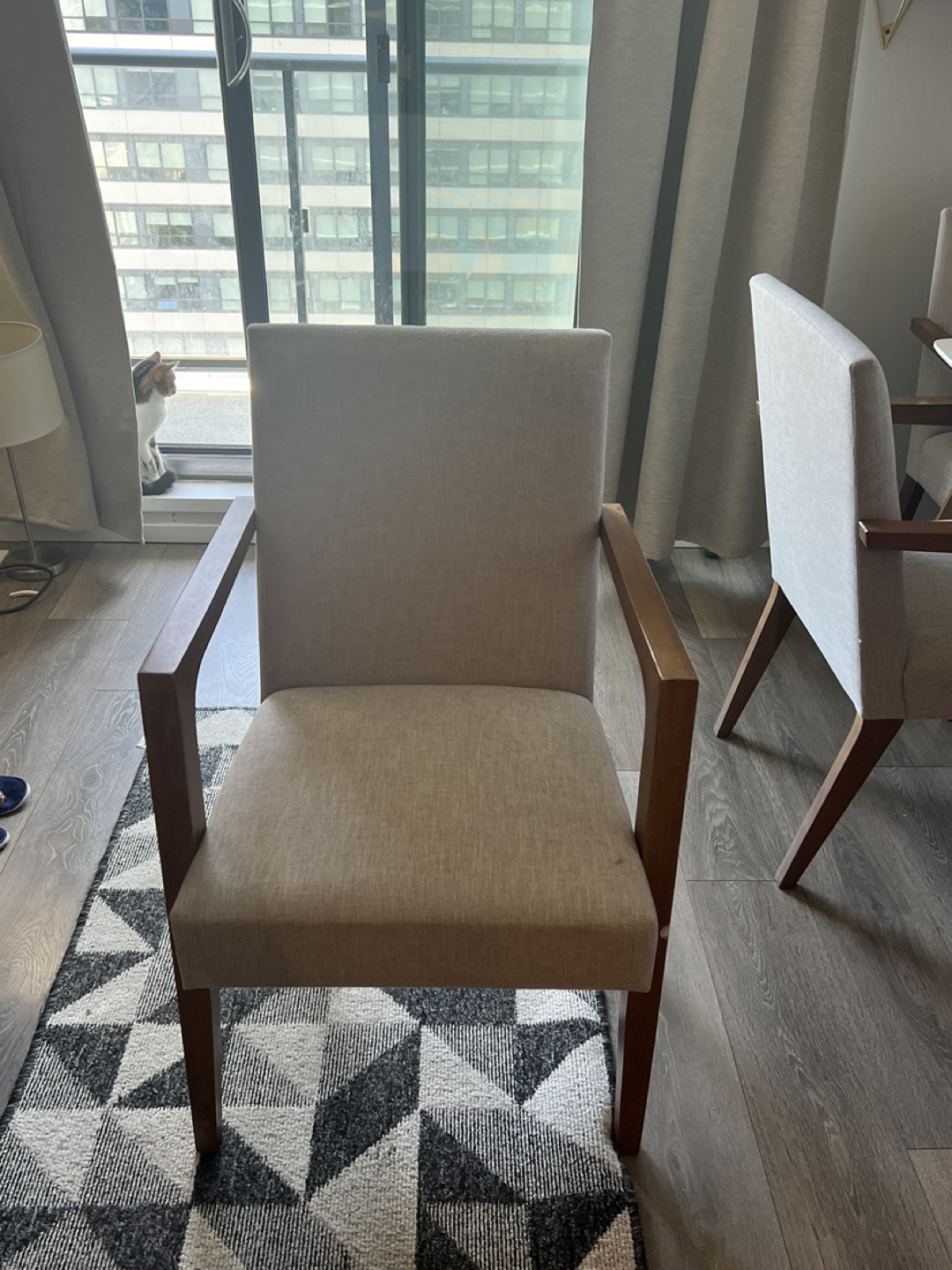 Dining Table with 4 Chairs -  Grey and Wood - photo 2