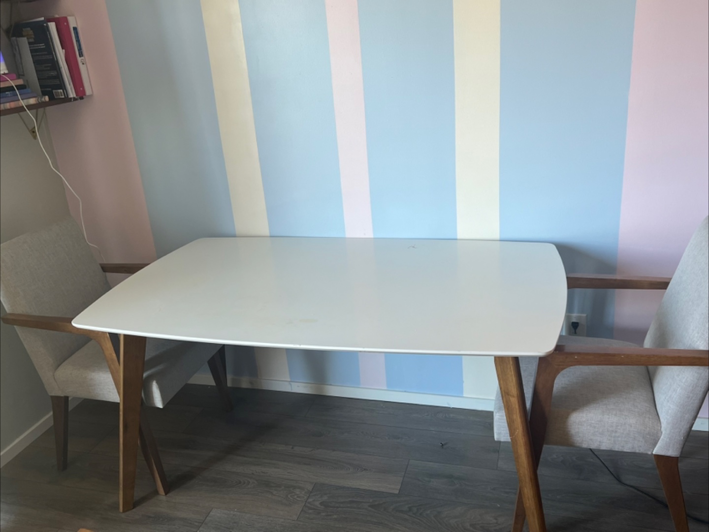 Dining Table with 4 Chairs -  Grey and Wood - photo 4