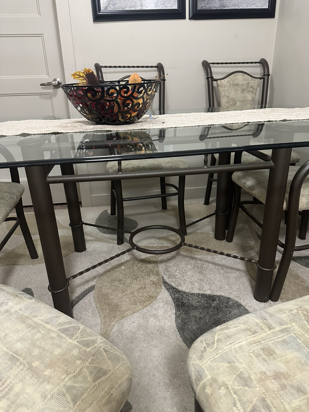 Stylish Modern Dining Set – 6 Chairs + Heavy Glass Top - photo 4