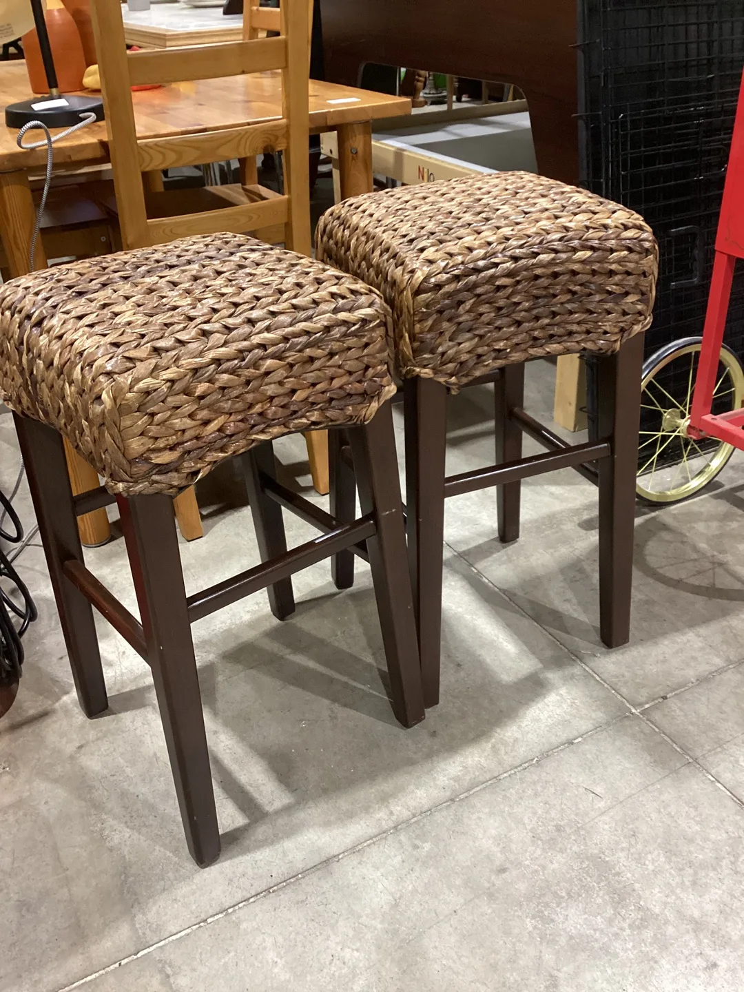 Wicker Seat Bar Stools thumbnail
