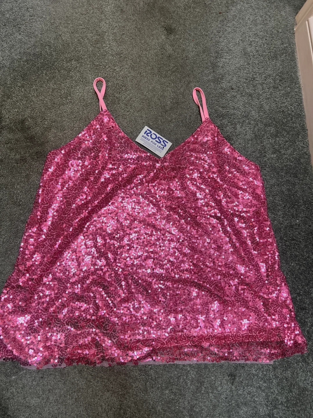 Pink Sequin Cami Top thumbnail
