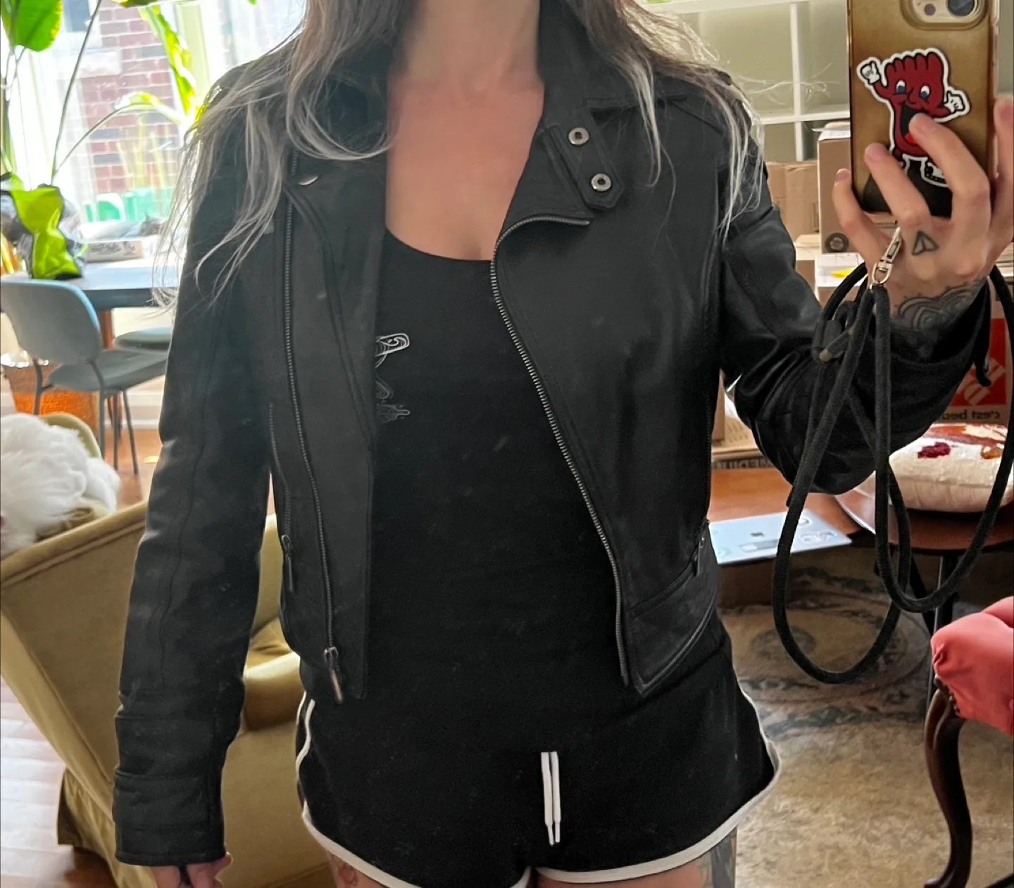 Small Black Leather Jacket thumbnail