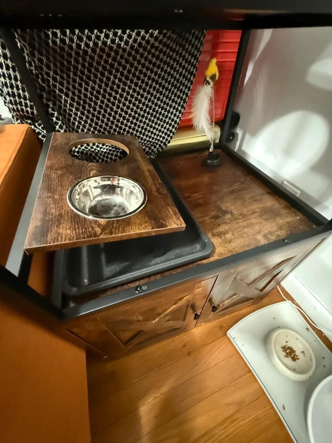 4-Tier Cat Tree with Condo & Feeding Station image indicator(3)