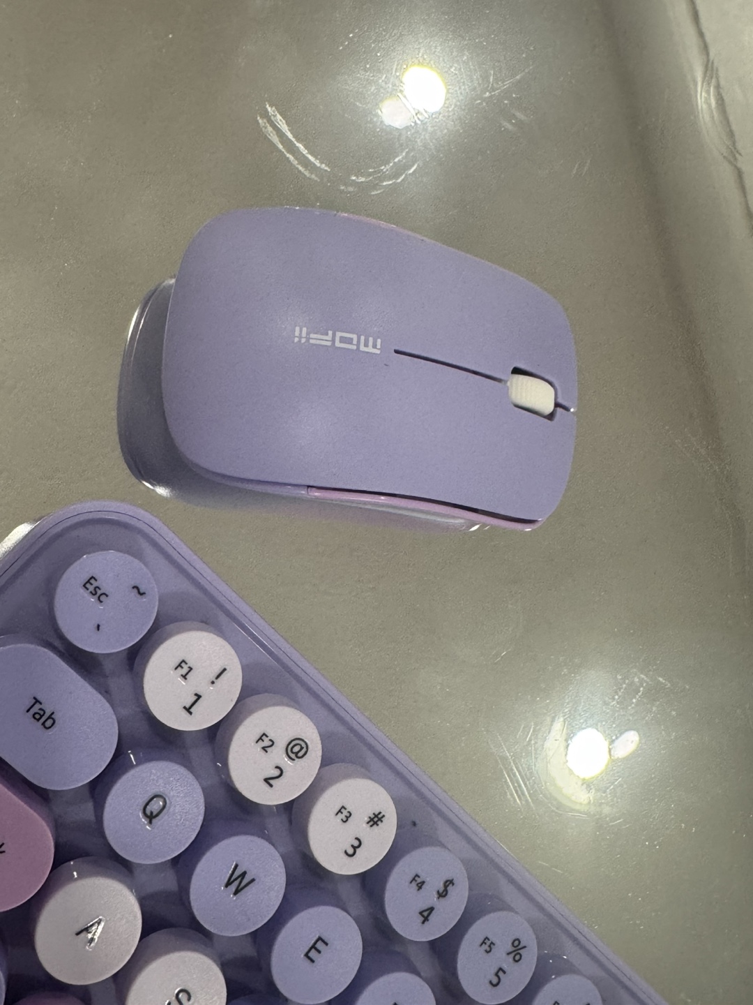 MOFII Wireless Keyboard and Mouse Combo - Lilac - photo 2