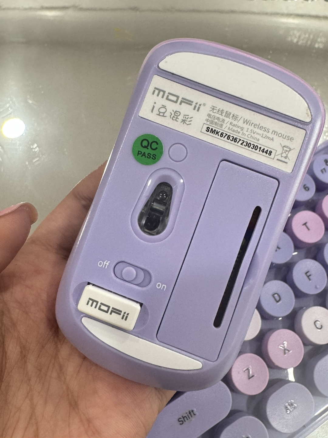 MOFII Wireless Keyboard and Mouse Combo - Lilac - photo 4