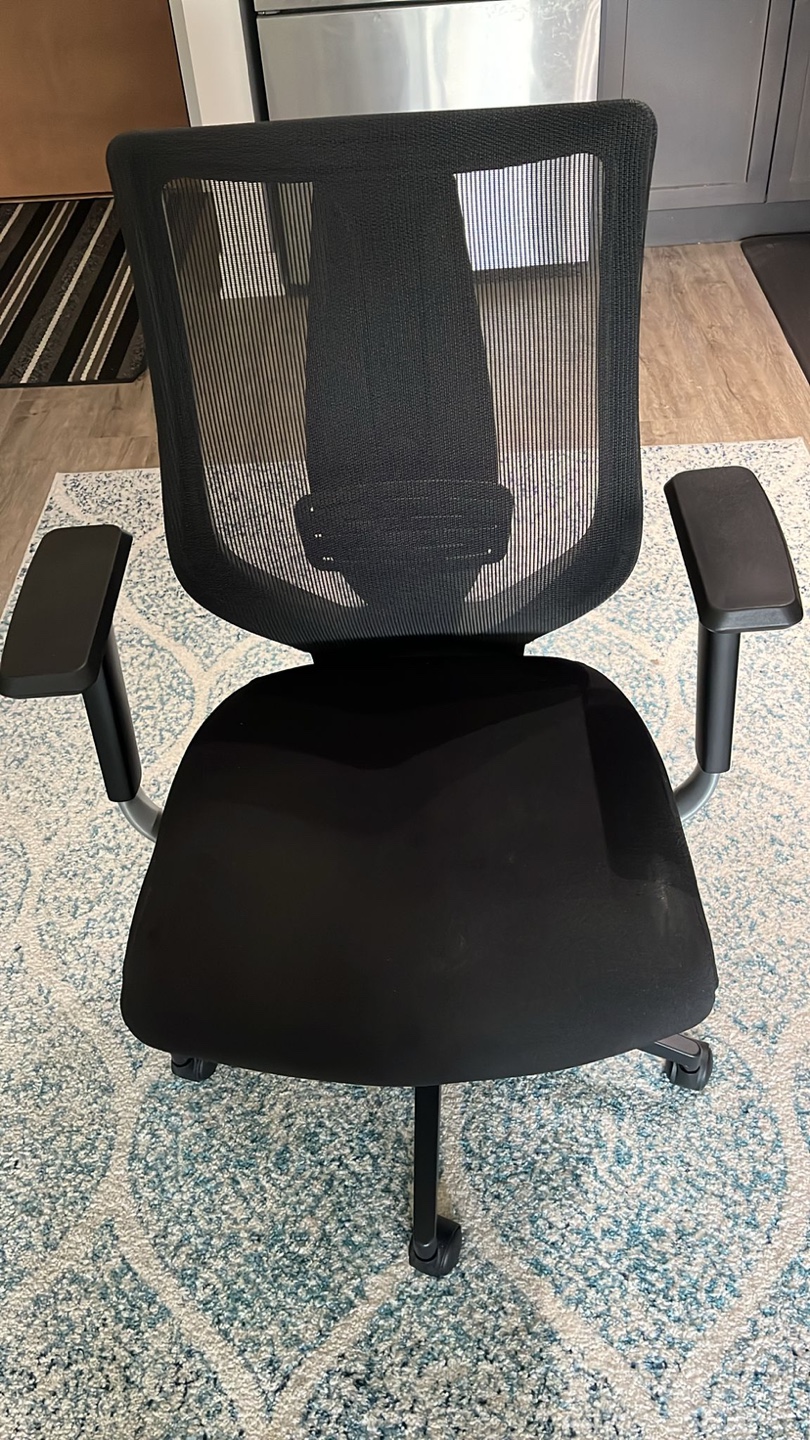 Black Office Chair with Mesh Back