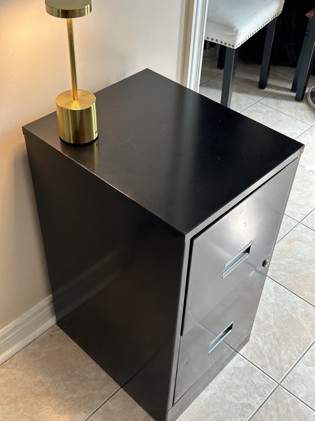 Black 2-Drawer , metal , Filing Cabinet - photo 2