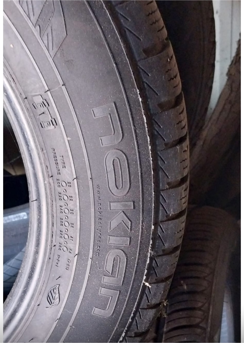 4 Used Mustang Tires – 2 Sailun 225/55R16 + 2 Nokian 225/55R16