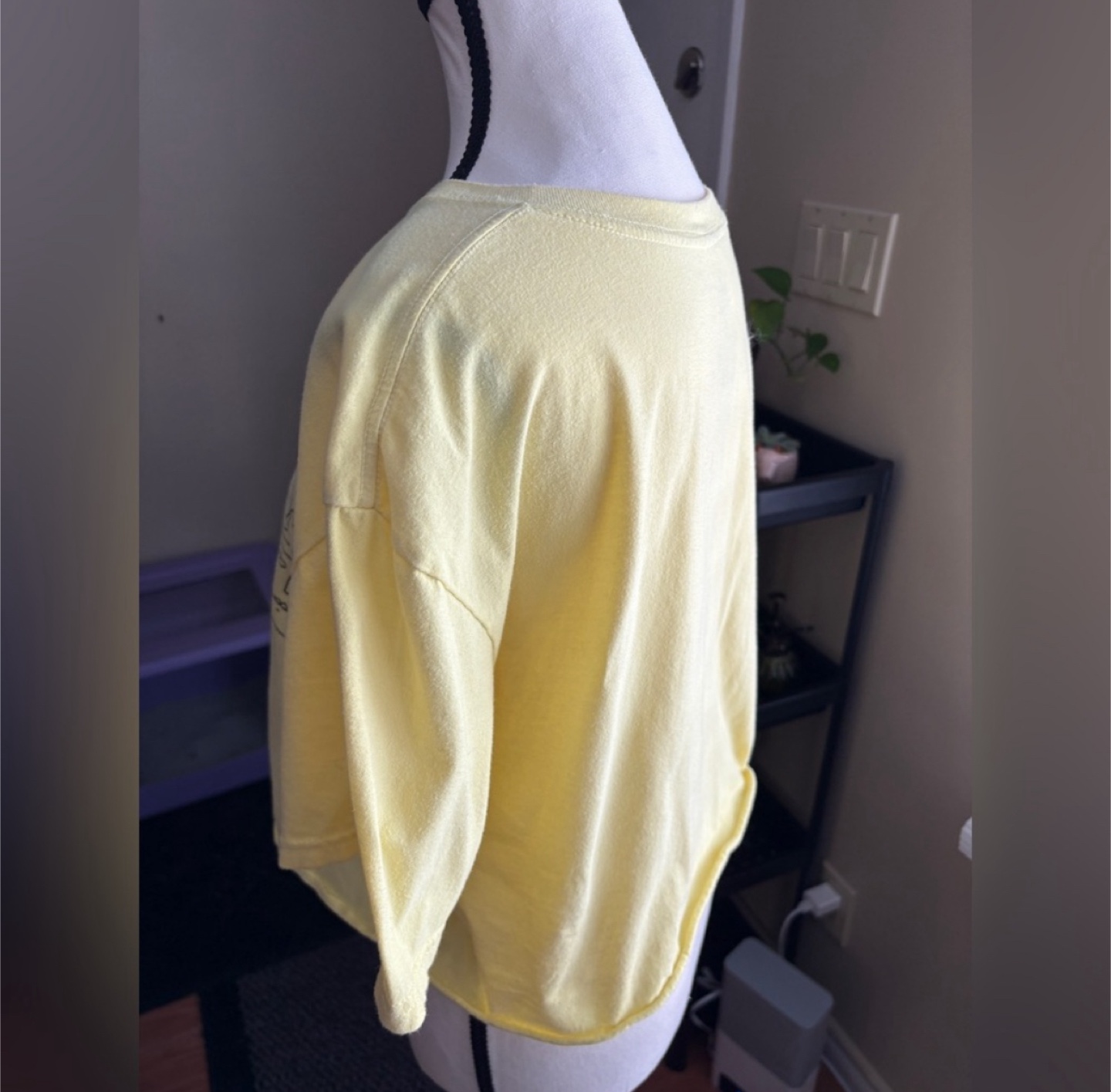Yellow Cropped Graphic Tee - photo 4