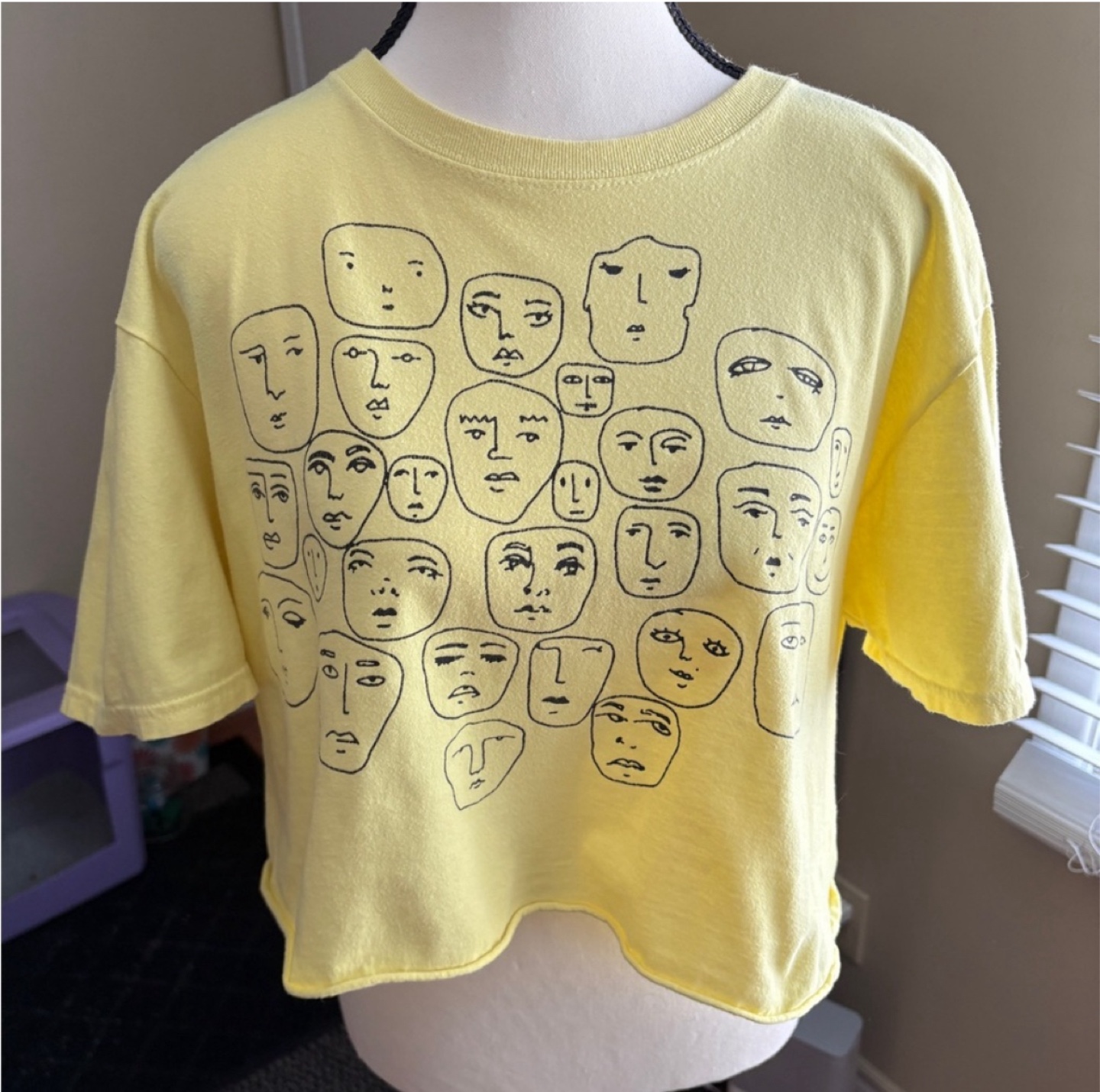 Yellow Cropped Graphic Tee - photo 2