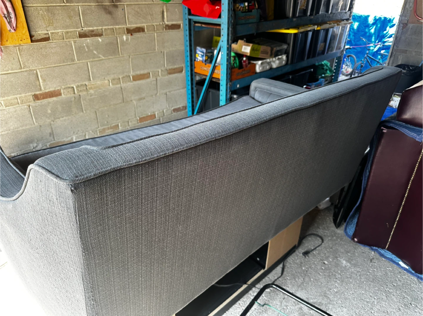 Grey Tufted Sofa Couch - photo 3