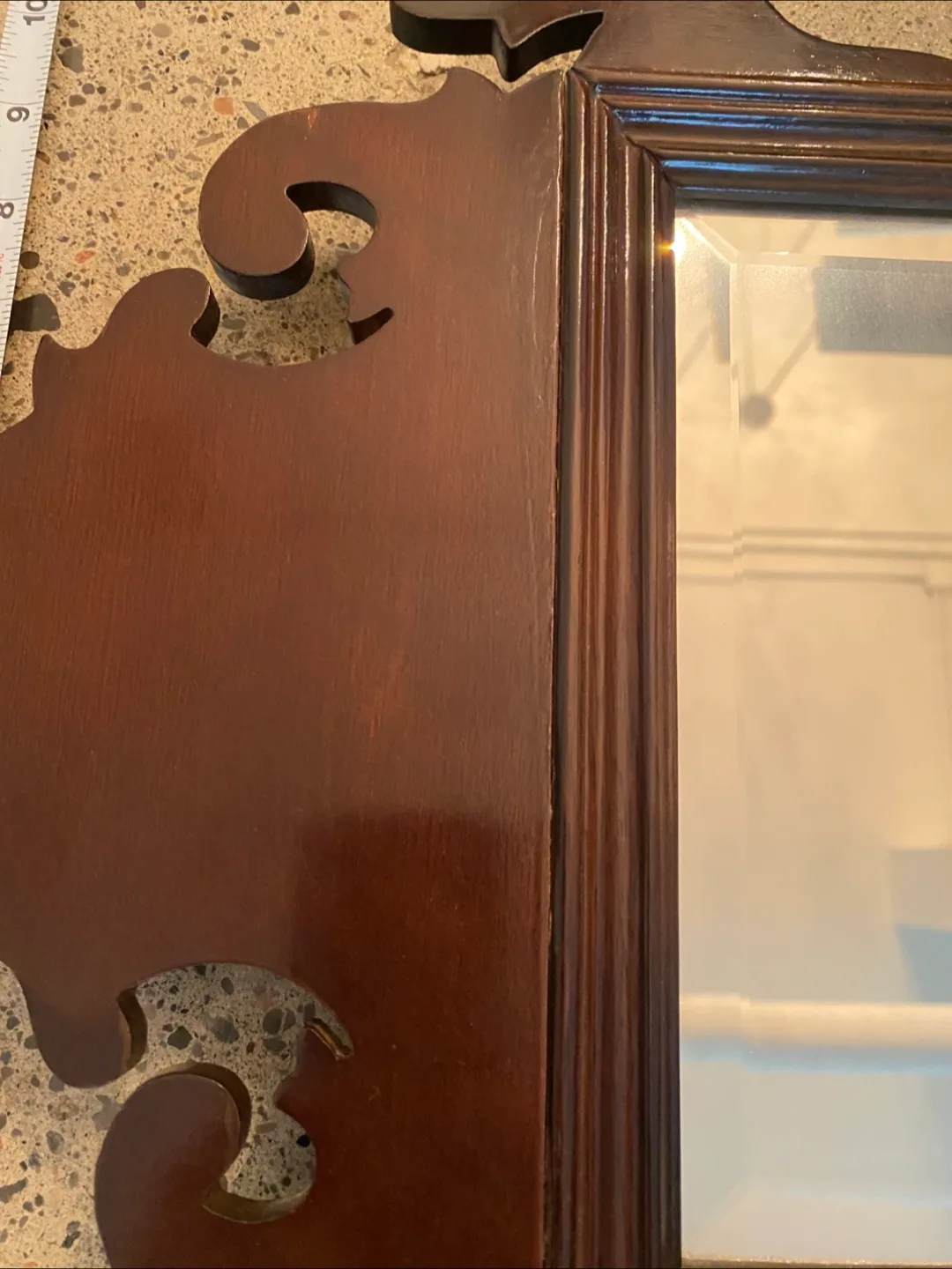 Small Chippendale Bombay Mahogany Mirror image indicator(3)