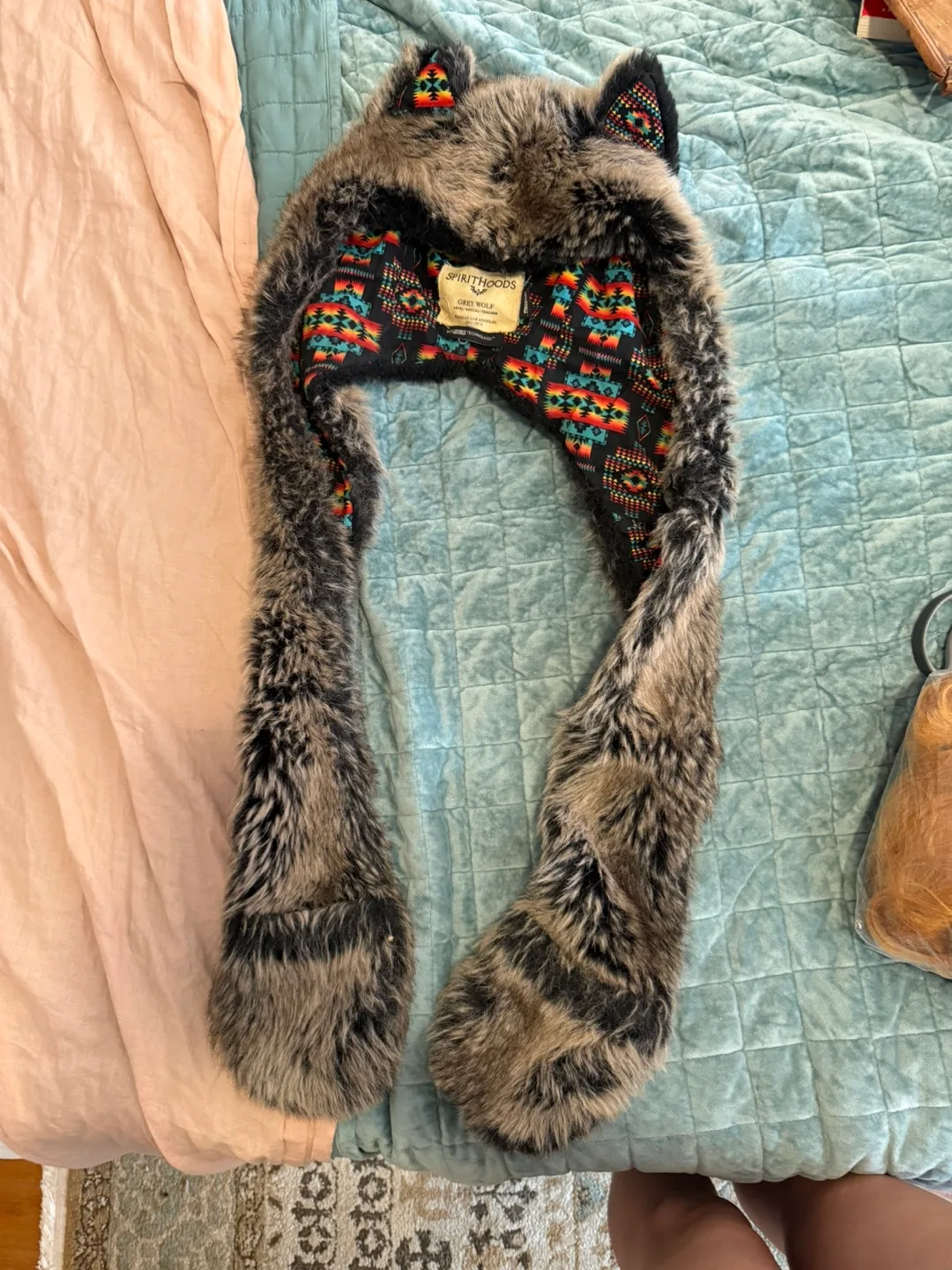 SpiritHoods Grey Wolf Faux Fur image indicator(3)